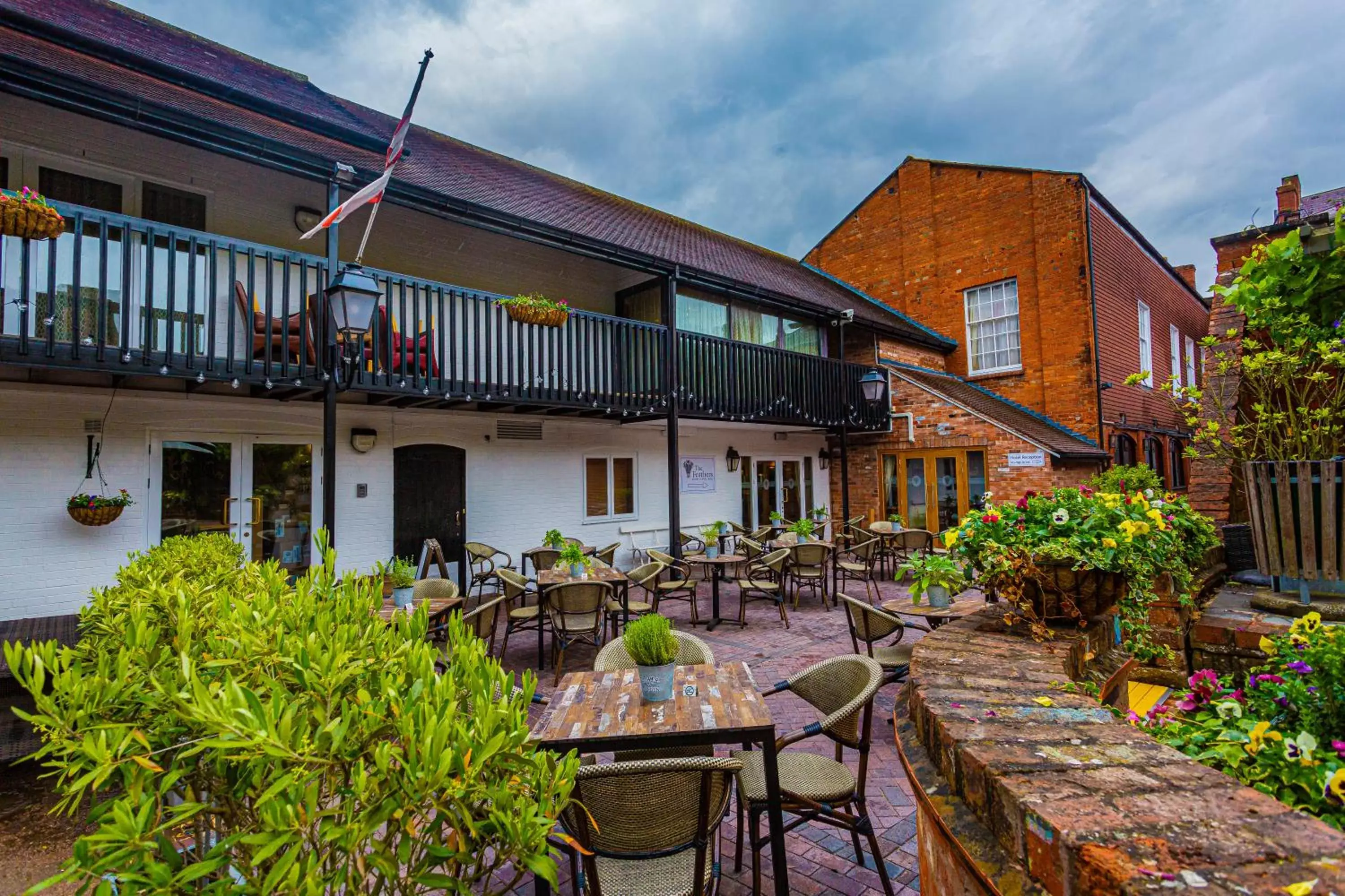 Patio, Property Building in The Feathers Hotel, Ledbury, Herefordshire