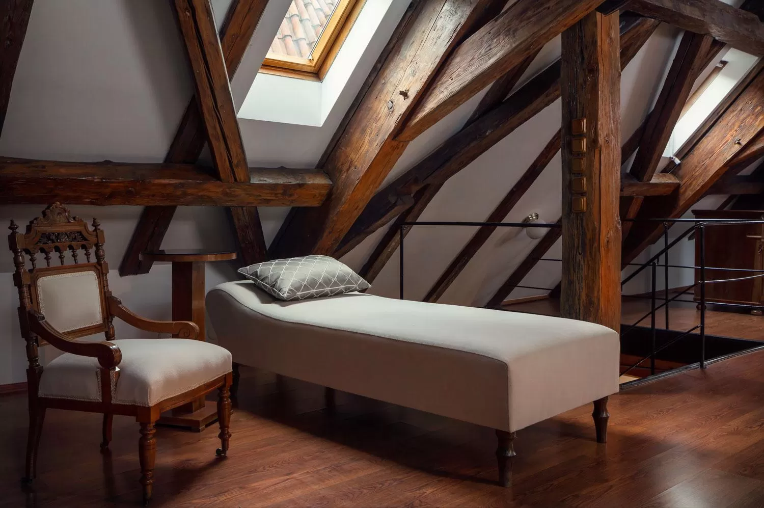 Living room, Bed in Grand Hotel Praha