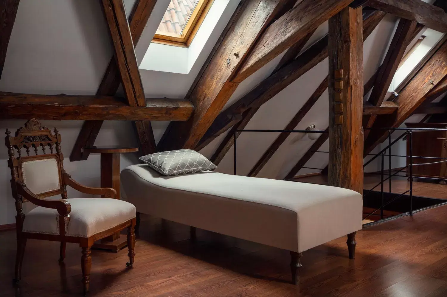 Living room, Bed in Grand Hotel Praha