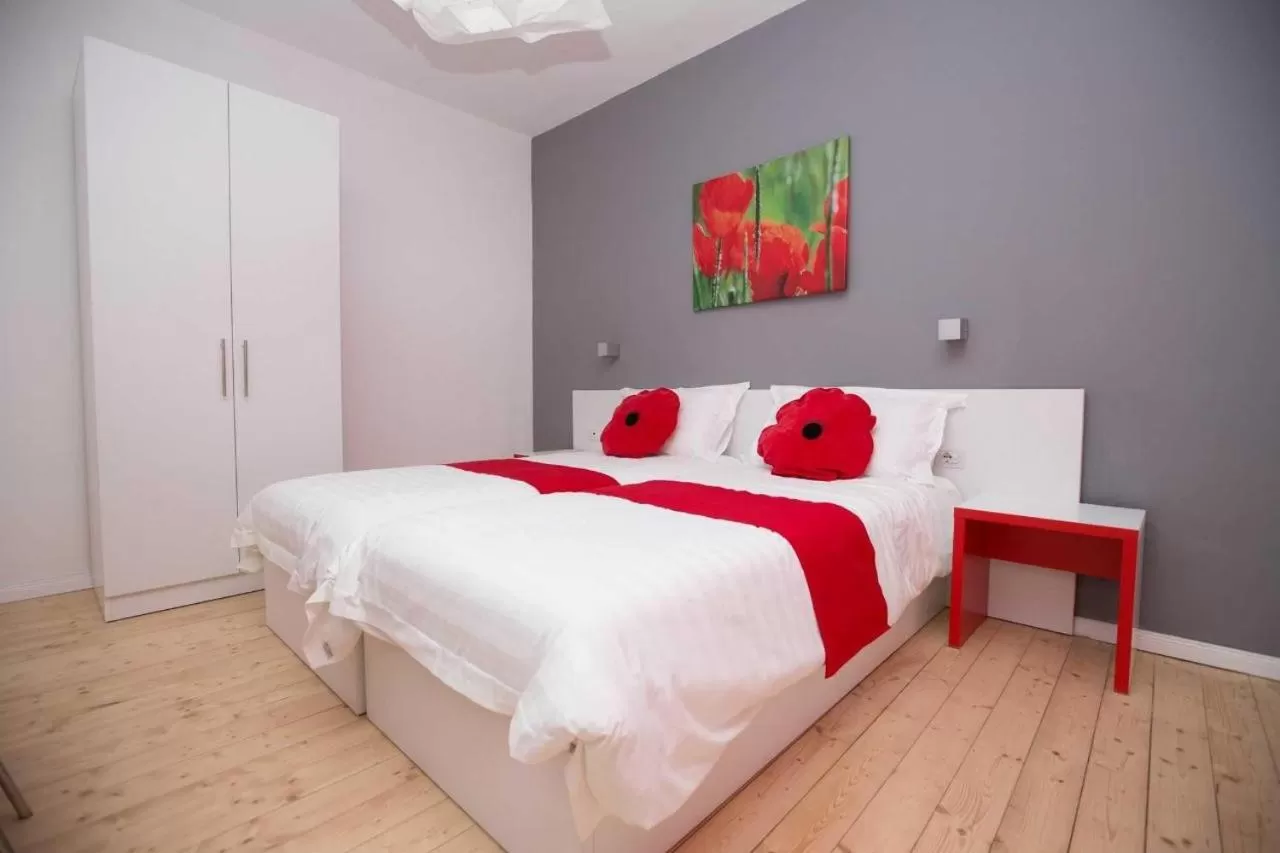 Bedroom, Bed in Hotel Rimini Tirana