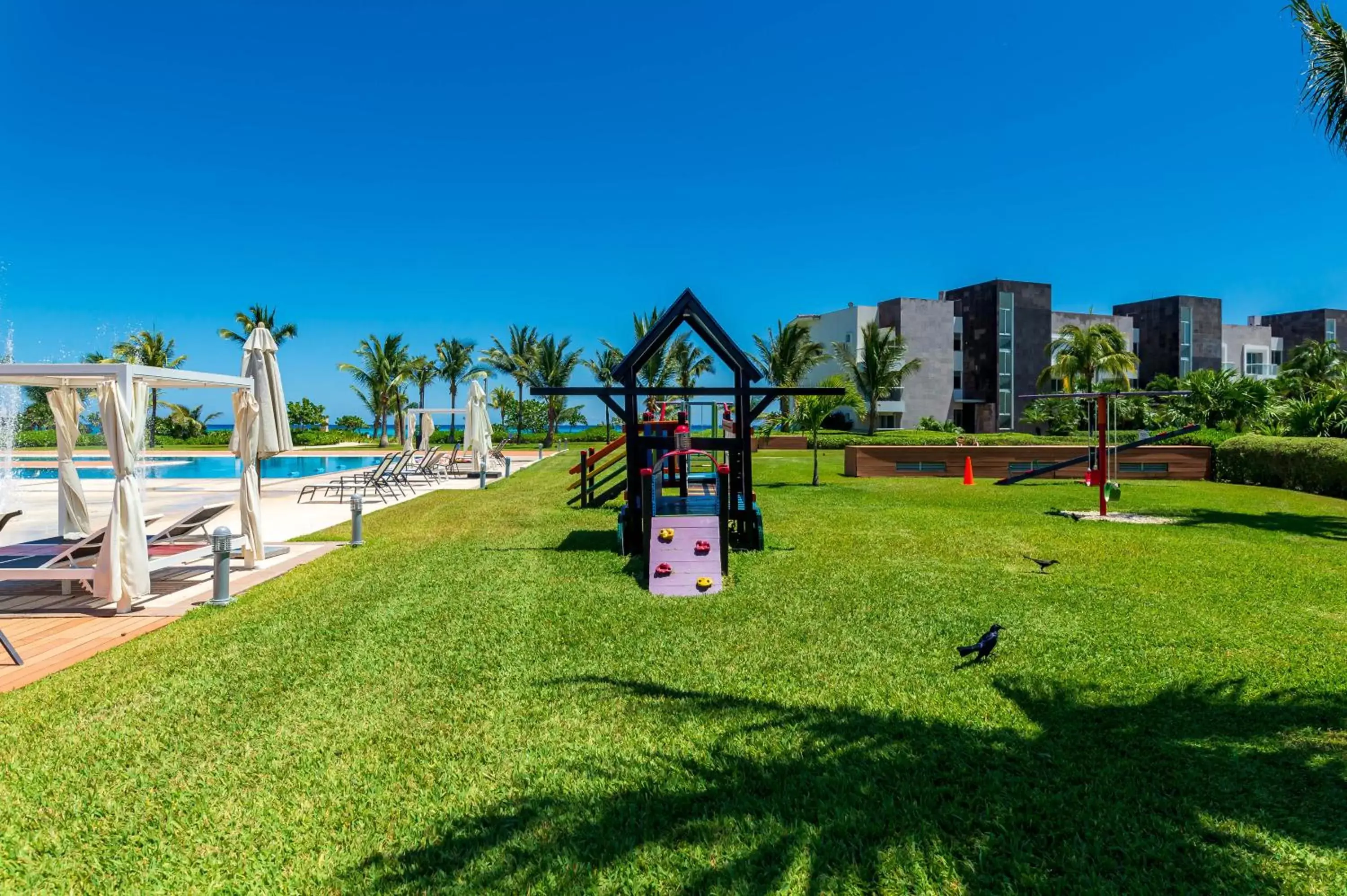 Children play ground in Mareazul Beach Front Condos At playa del Carmen