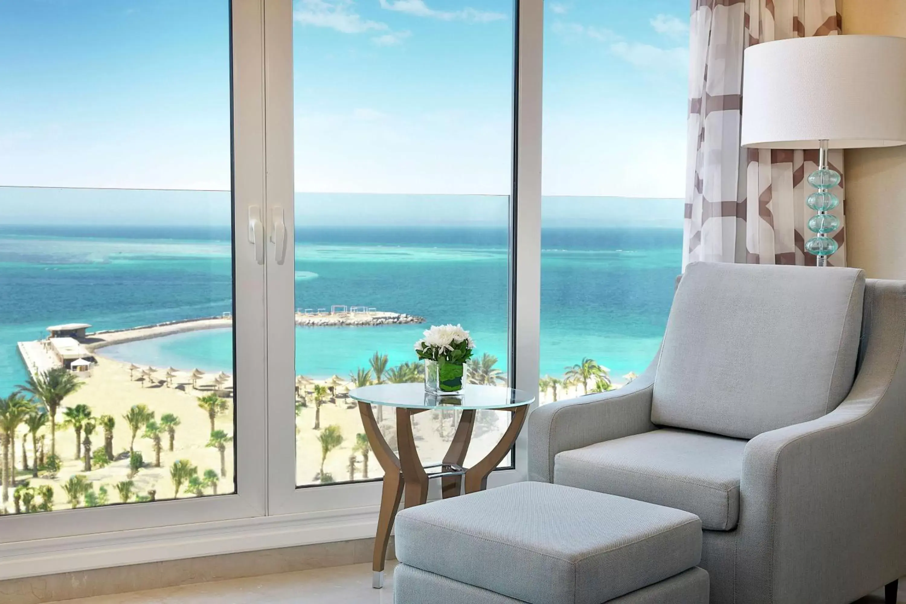Living room, Sea View in Hilton Hurghada Plaza Hotel