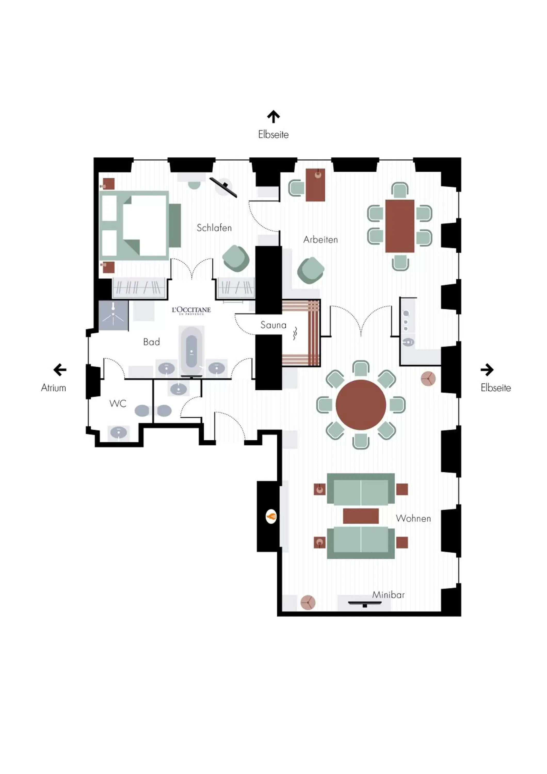 Floor Plan in Bilderberg Bellevue Hotel Dresden