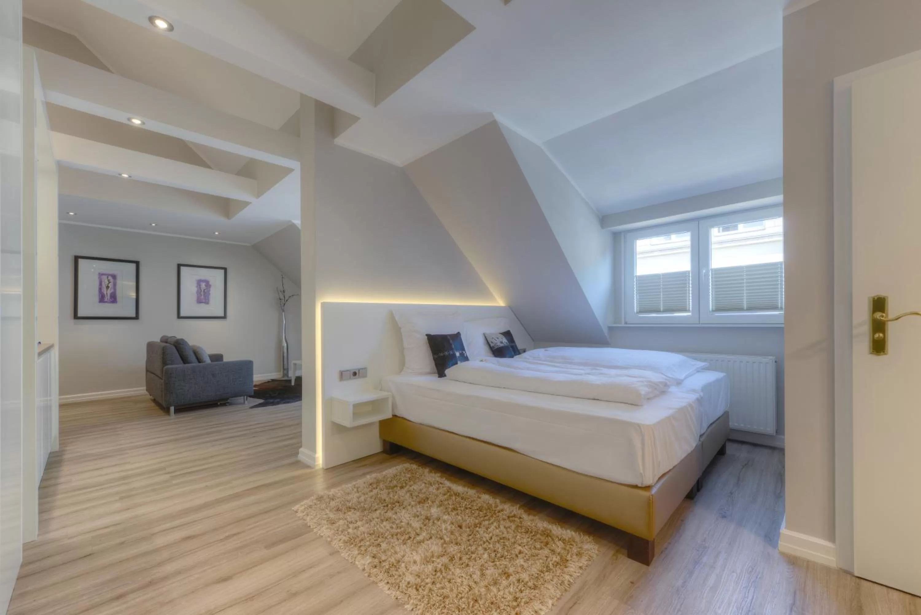 Bedroom, Bed in Carlstadt Suites Düsseldorf