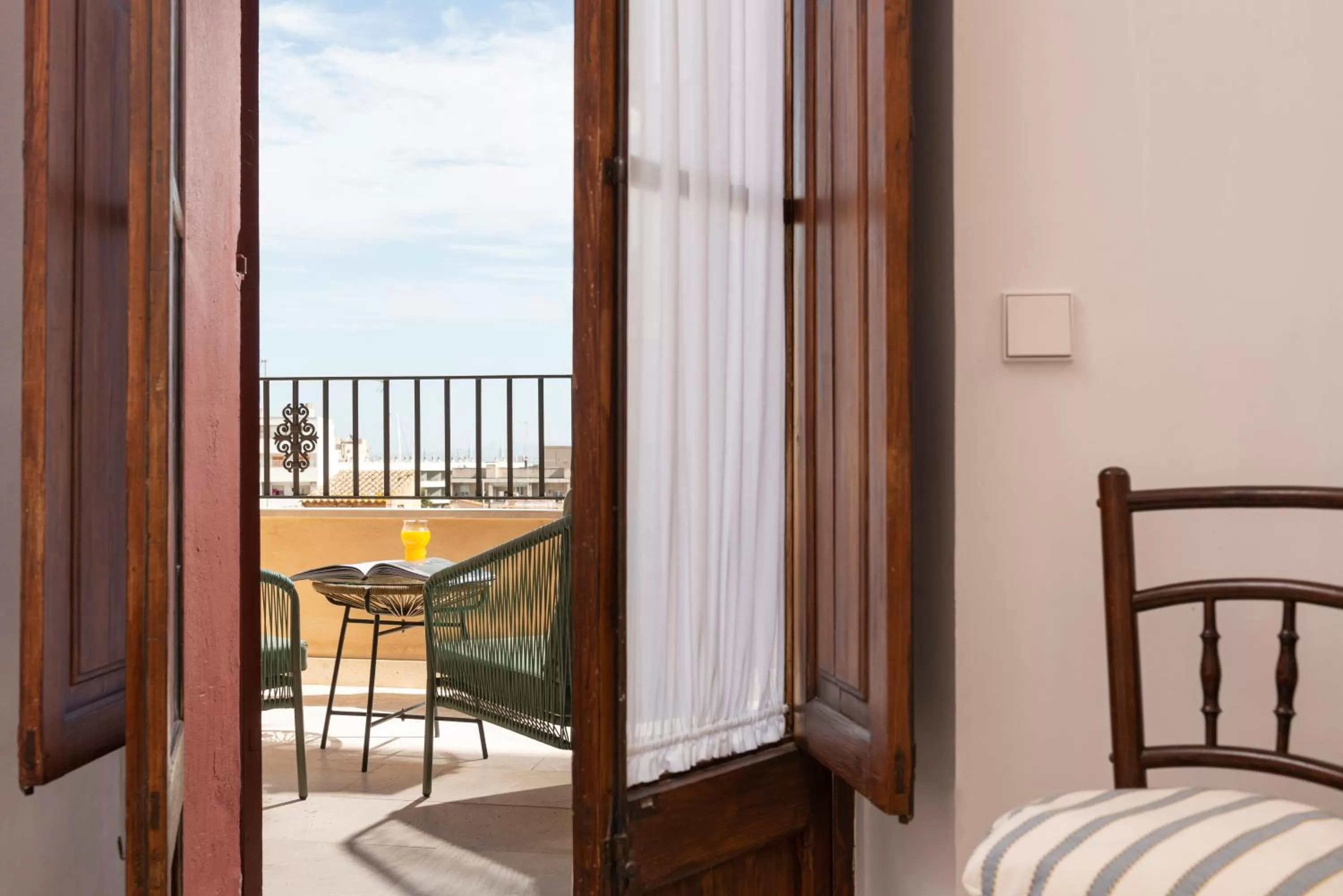 View (from property/room), Bed in Hotel Can Quetglas