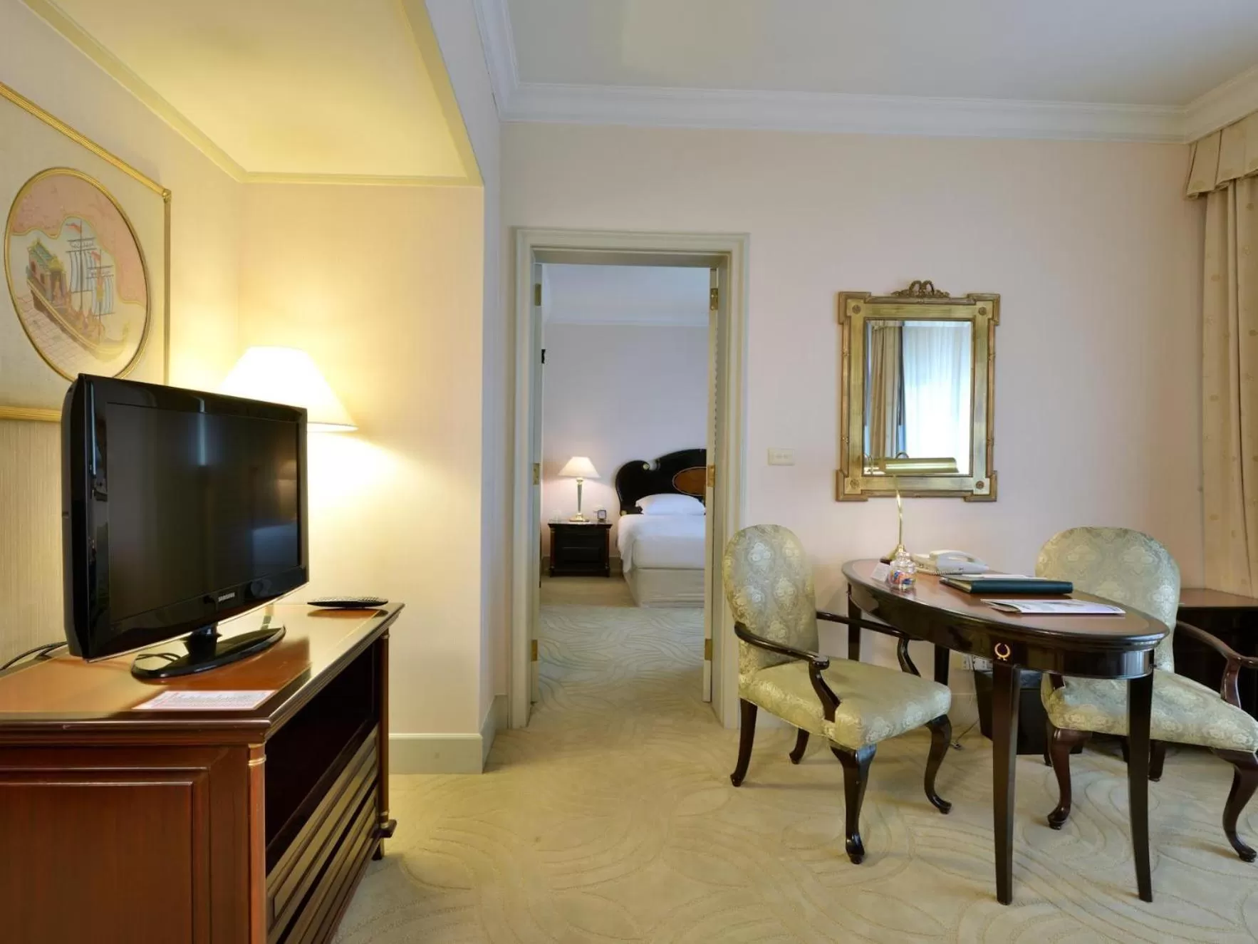 Communal lounge/ TV room in Evergreen Laurel Hotel Bangkok