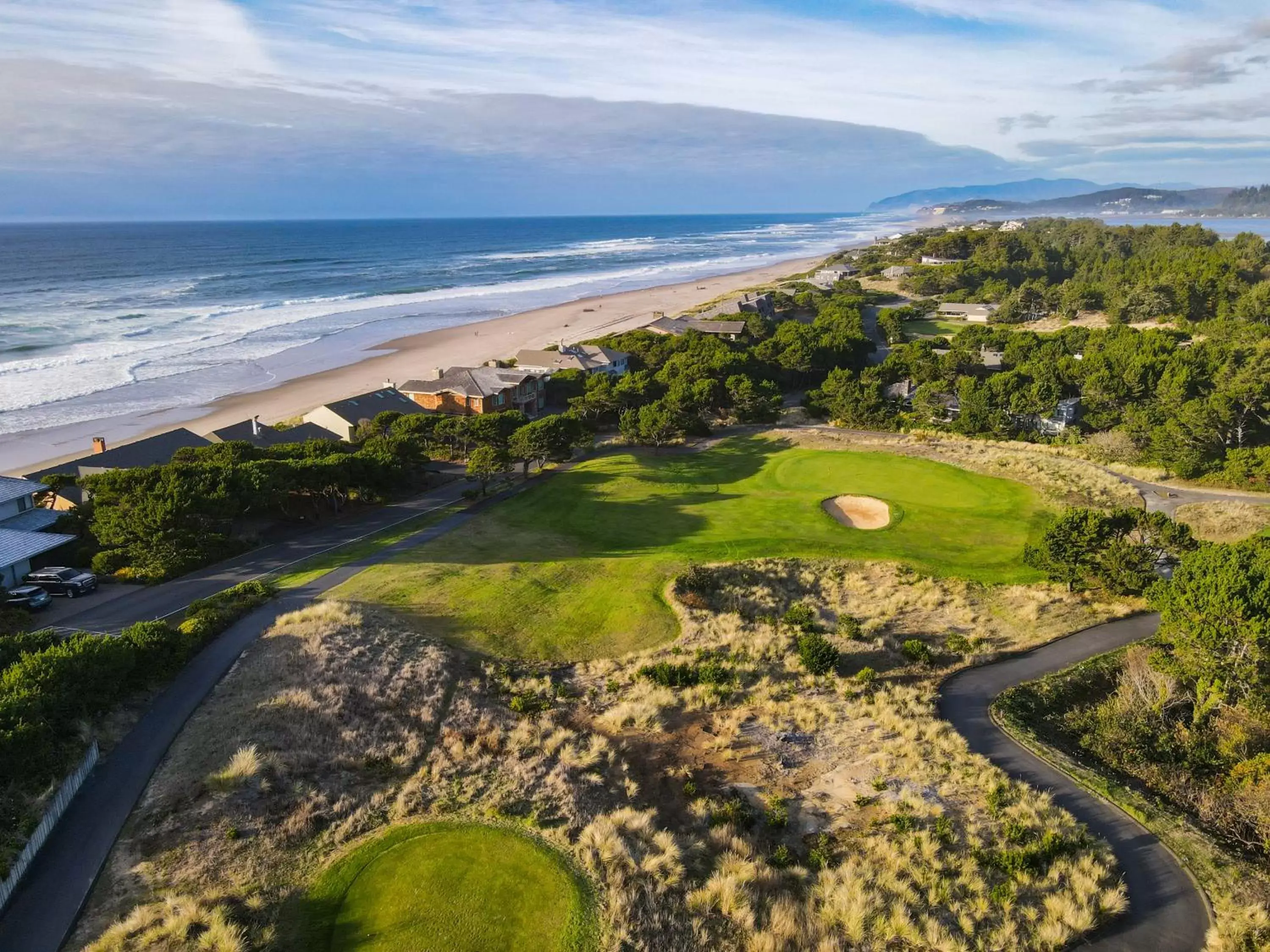 Golfcourse, Bird's-eye View in Salishan Coastal Lodge