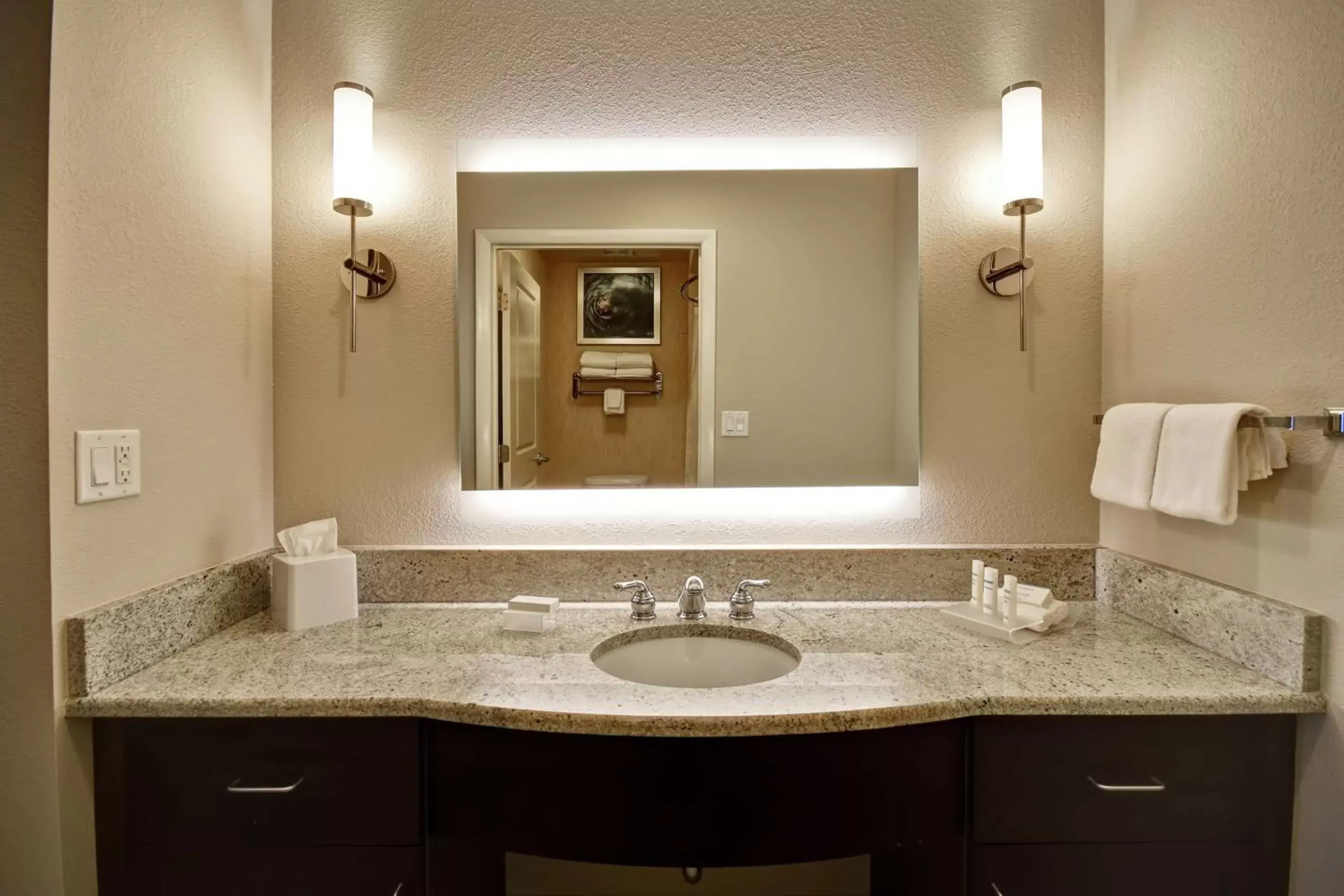 Suite with Two Queen Beds and Roll-In Shower - Mobility and Hearing Access/Non-Smoking in Homewood Suites by Hilton Tampa-Port Richey Suite with Two Queen Beds and Roll-In Shower - Mobility and Hearing Access/Non-Smoking in Homewood Suites by Hilton Tampa-Port Richey