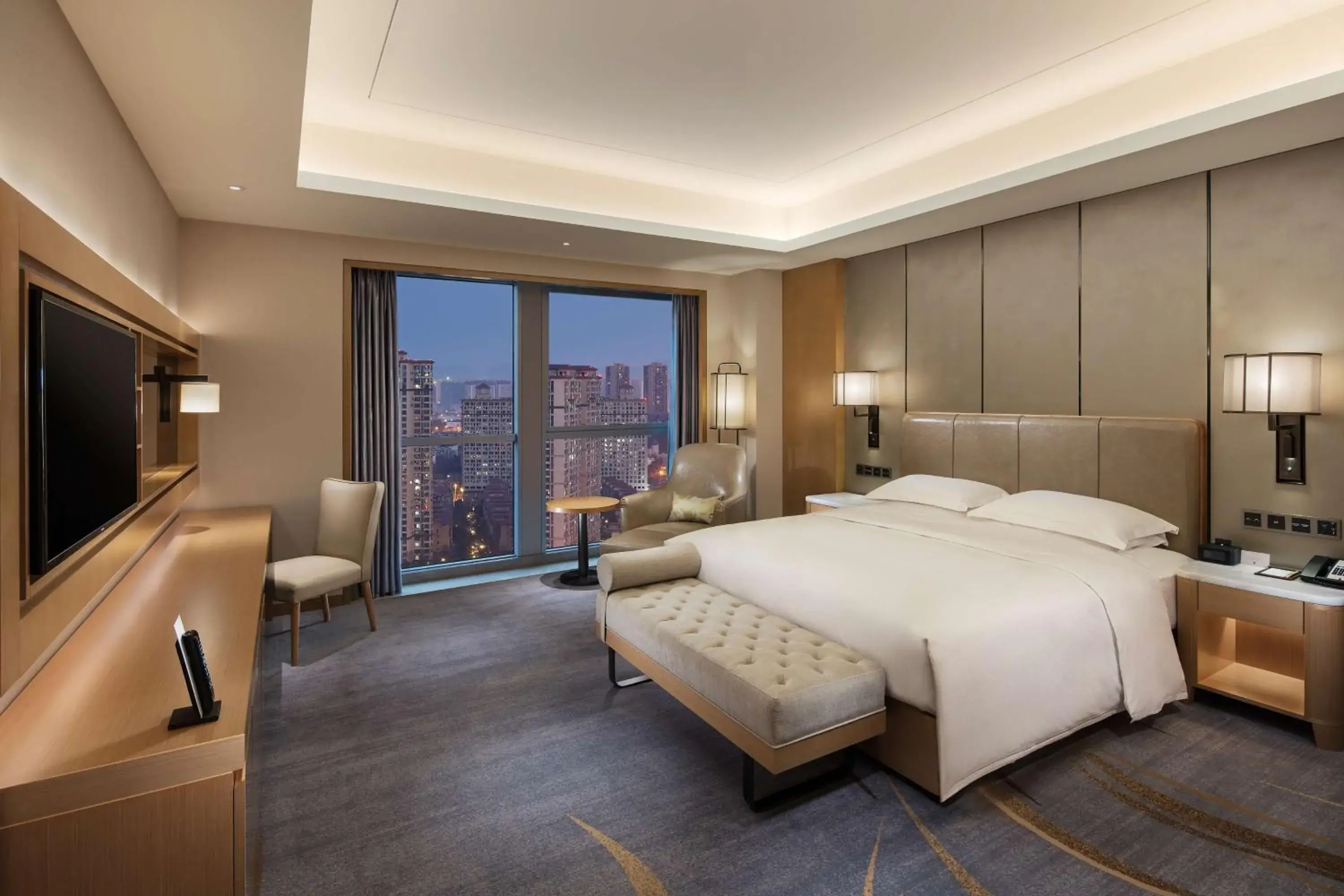 Bedroom, Bed in Hilton Chengdu Longquanyi Bedroom, Bed in Hilton Chengdu Longquanyi