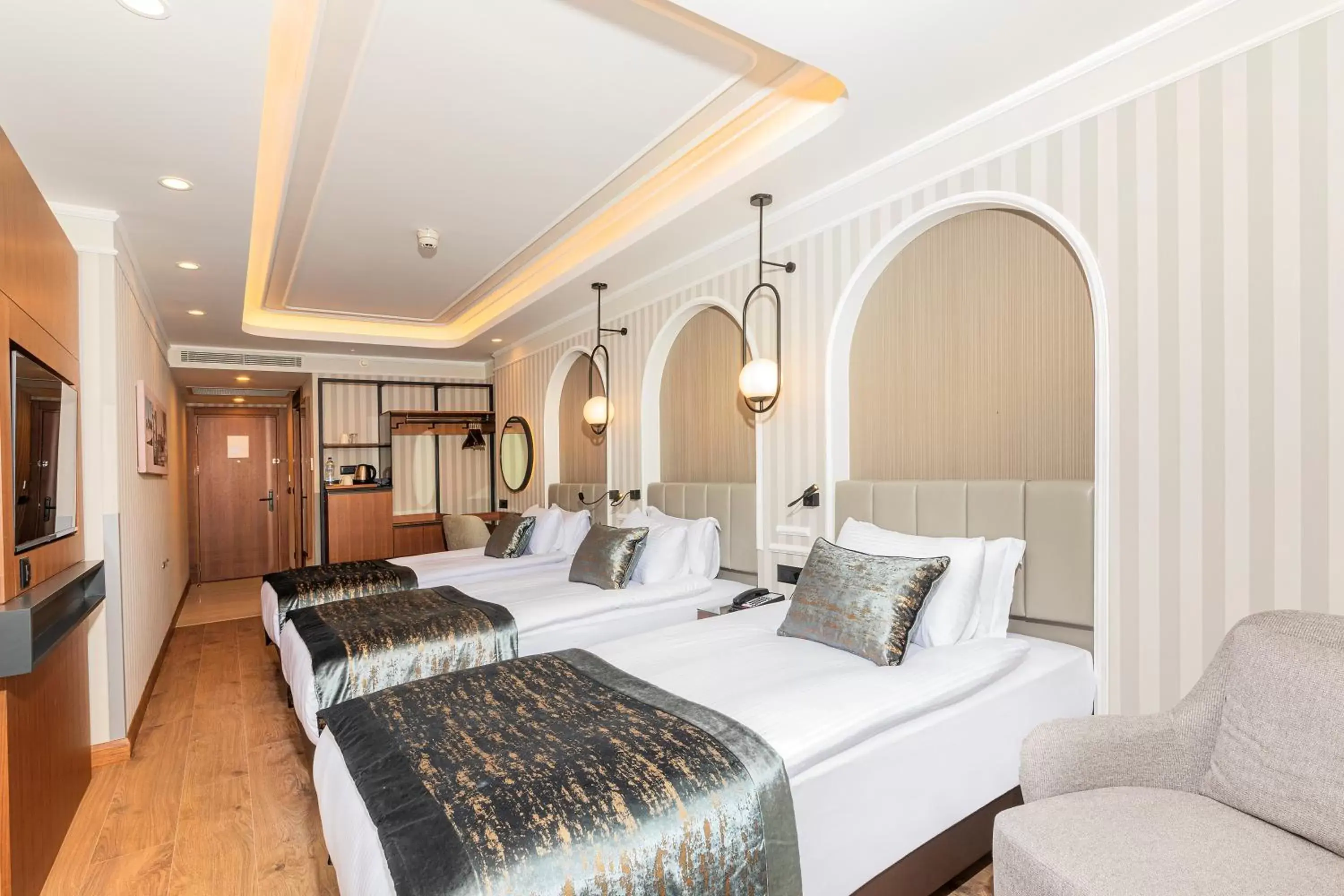 Bed in Mukarnas Pera Hotel