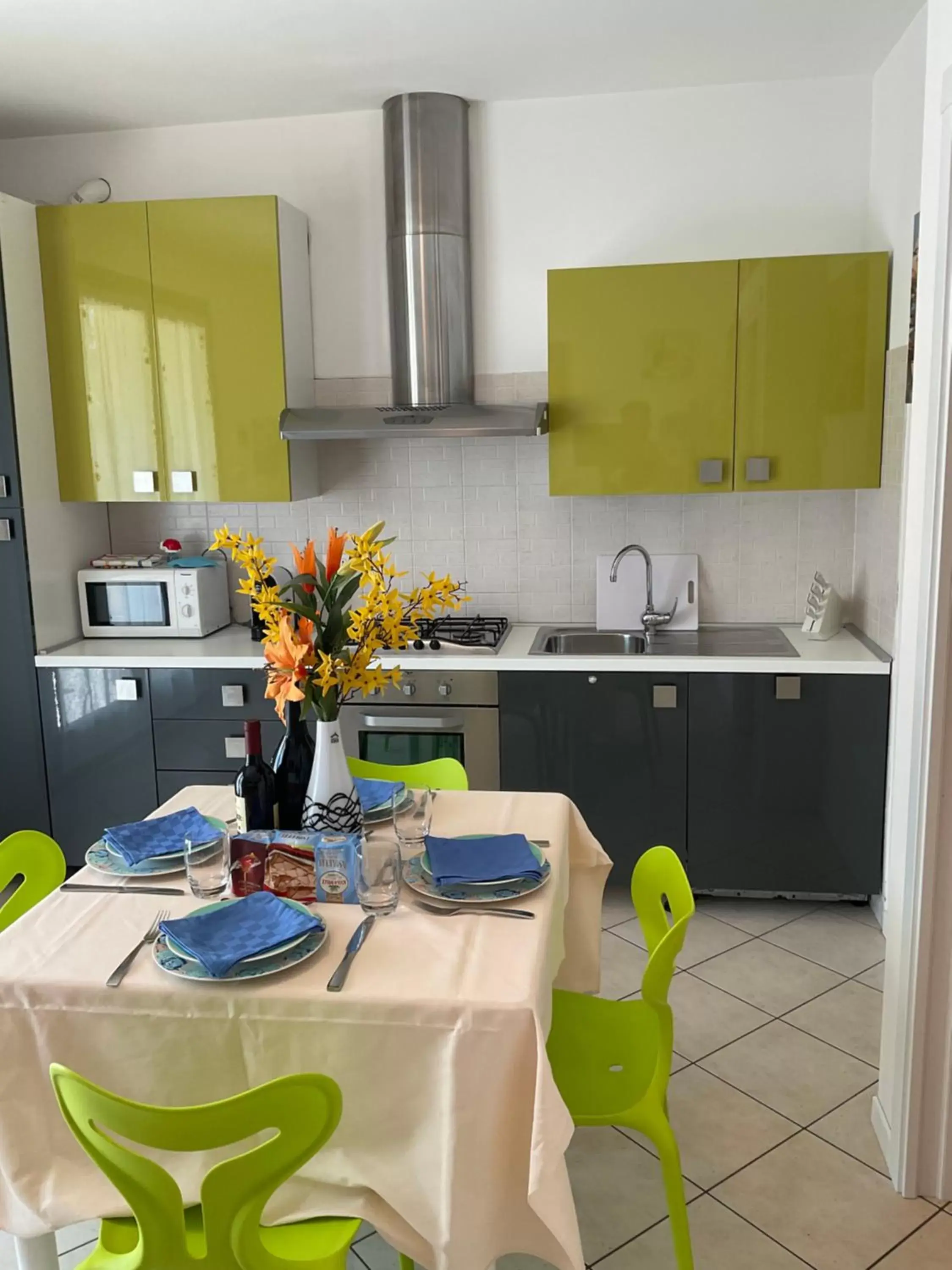 Kitchen/Kitchenette in Villaggio dei Fiori Apart- Hotel 3 Stars - Family Resort