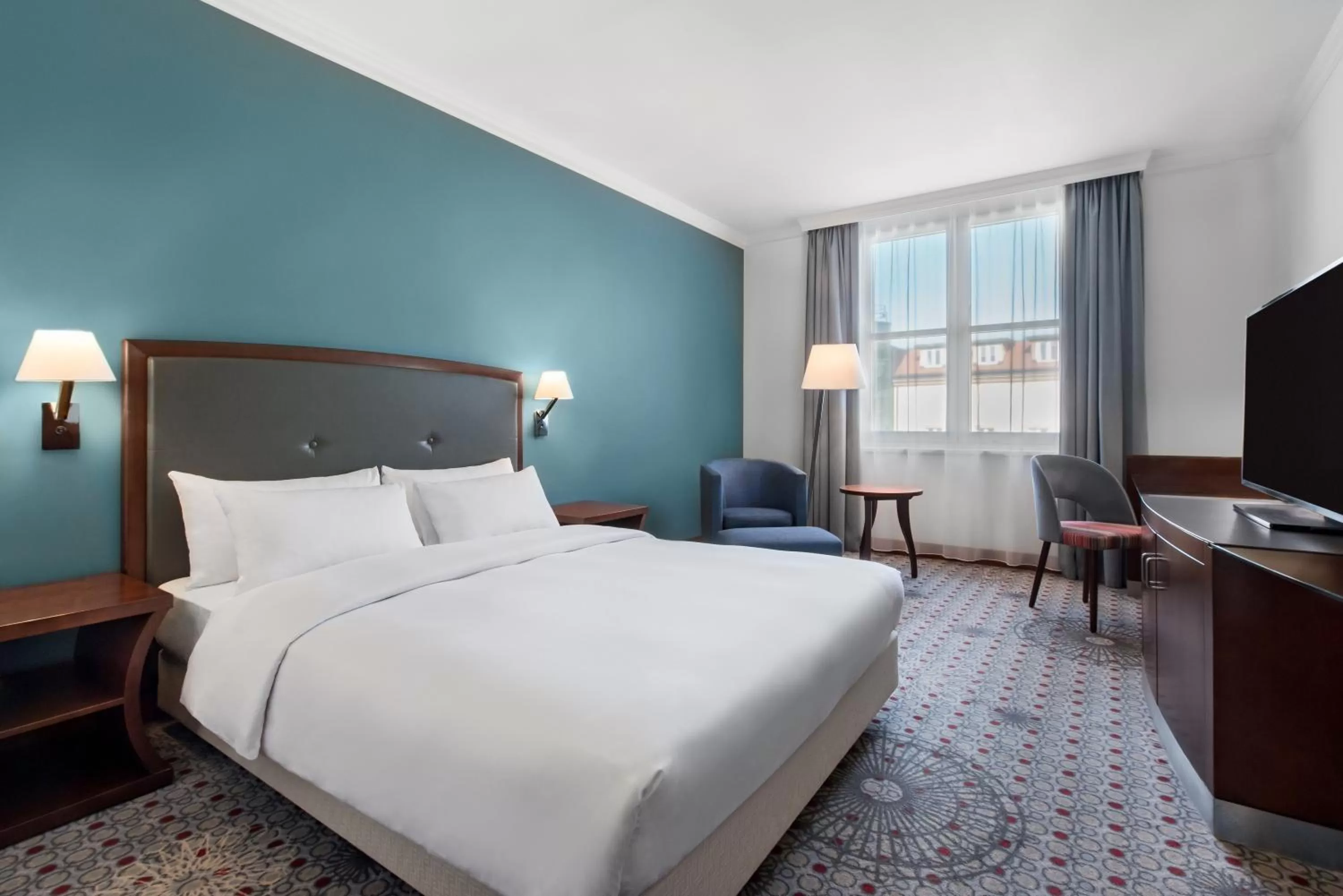 Bed in Radisson Blu Hotel Wroclaw