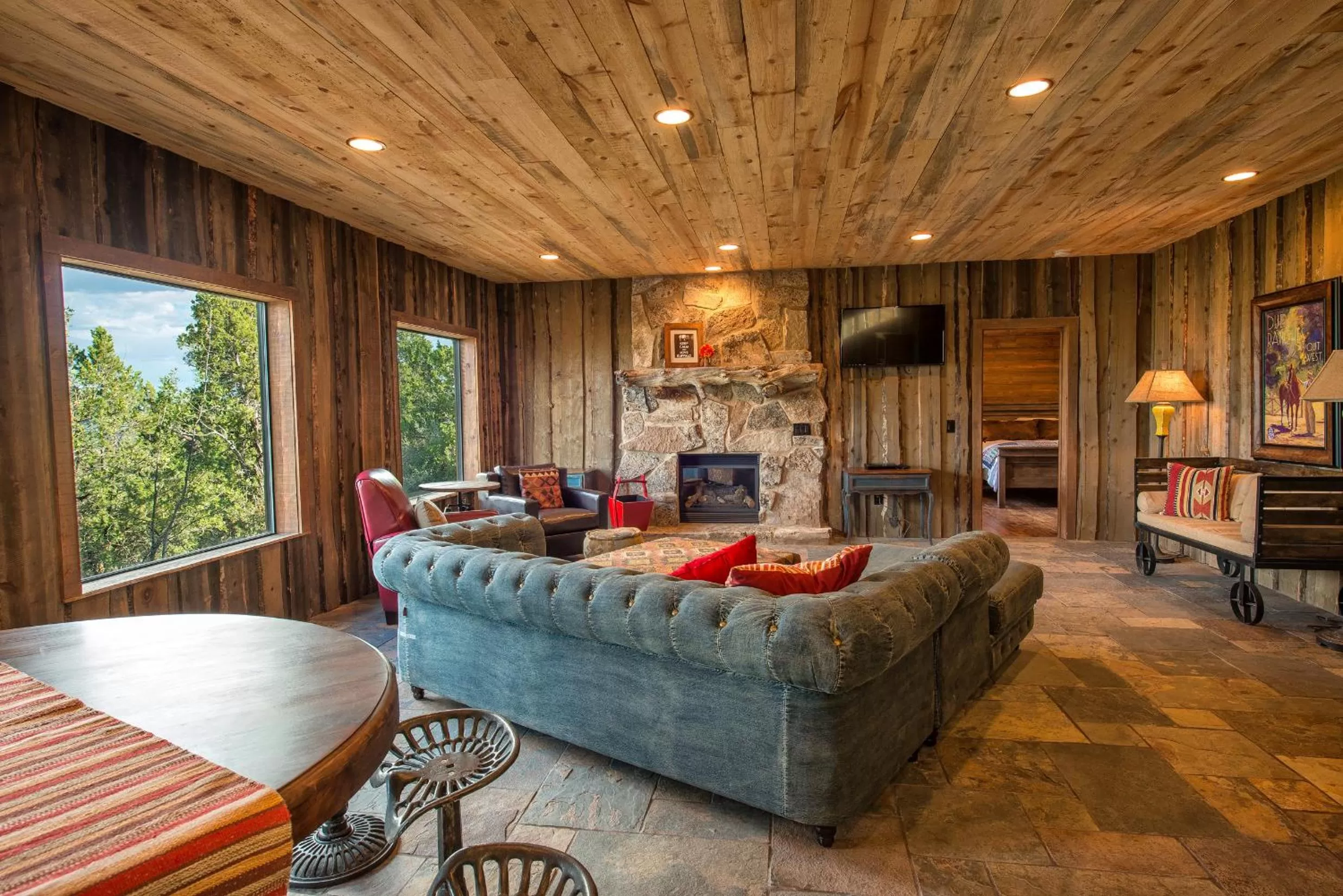 Living room in Zion Mountain Ranch
