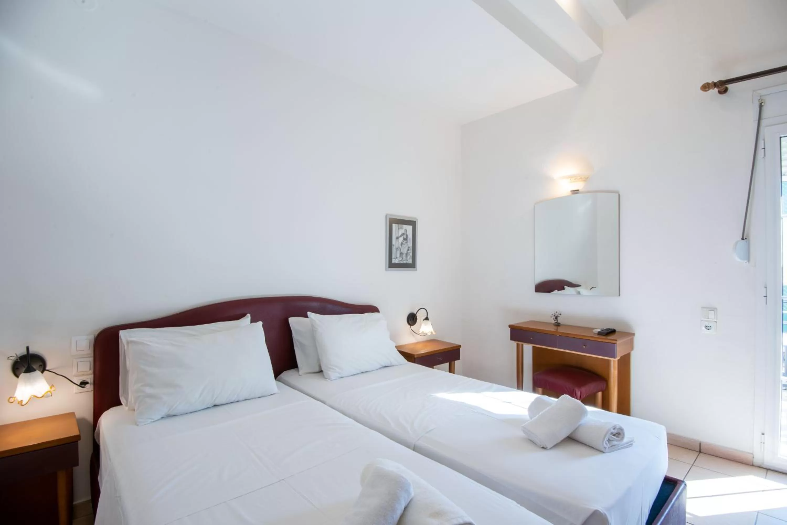 Bed in Polydoros Appartments