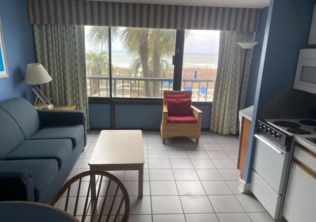 Living room in Ocean Club Resort Myrtle Beach a Ramada by Wyndham