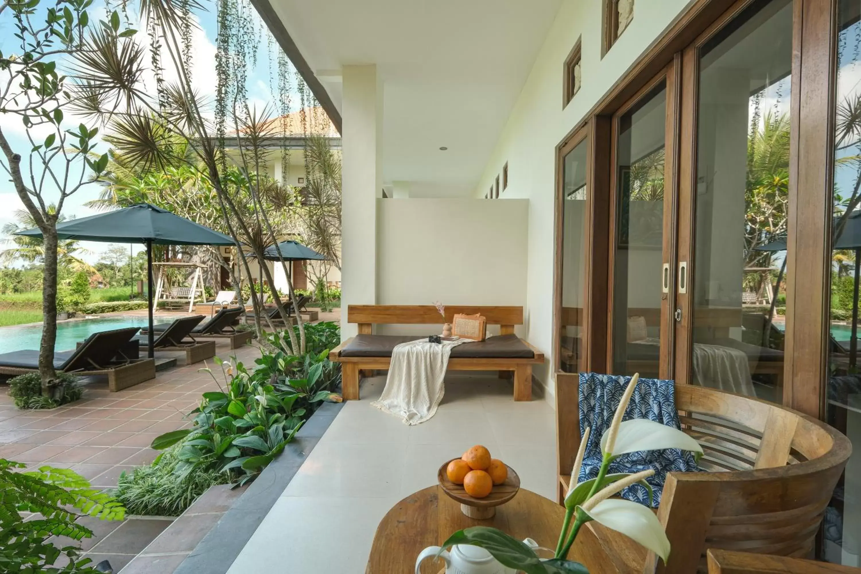 Seating area in Artini Bisma Ubud Hotel