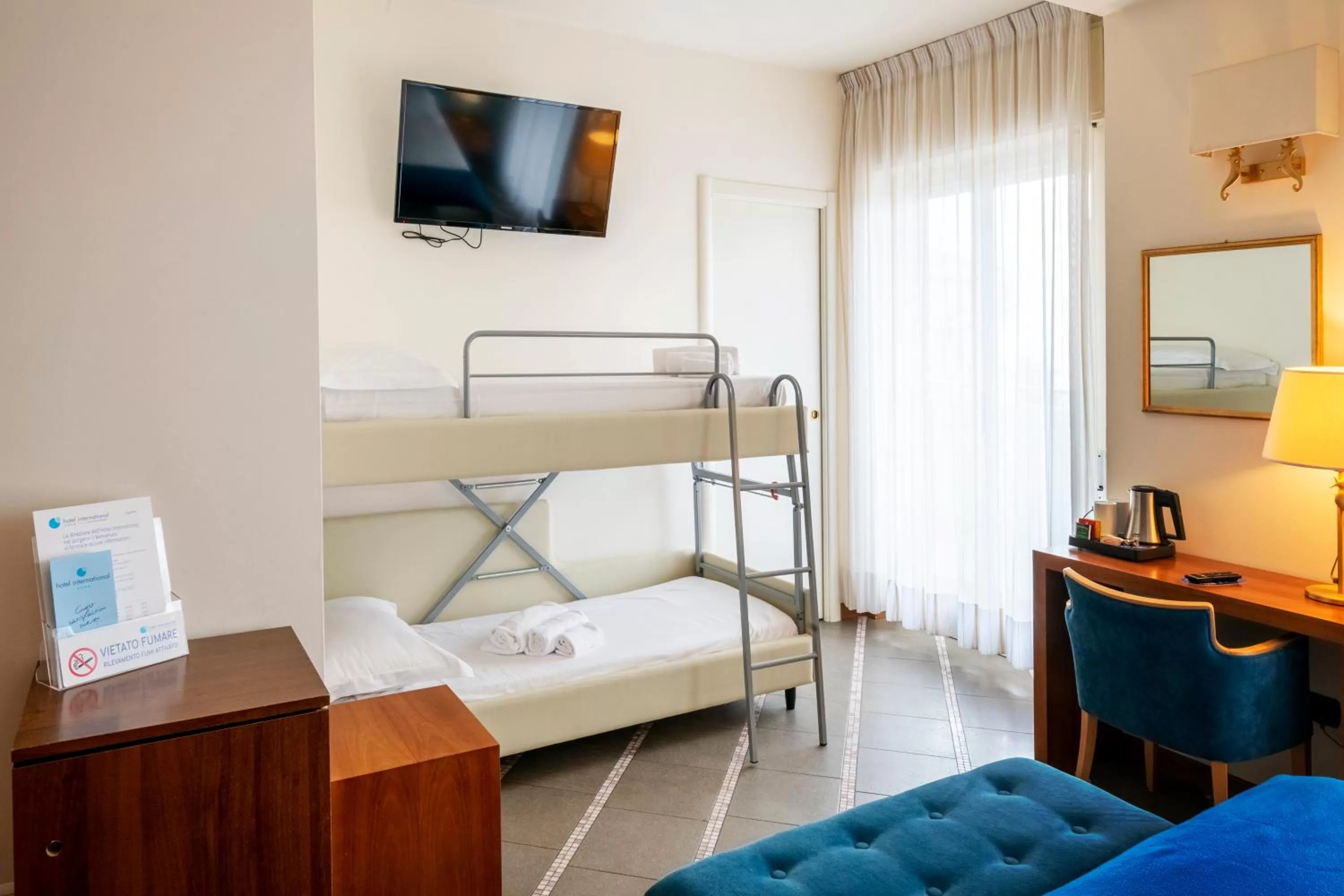 Bed in Hotel International