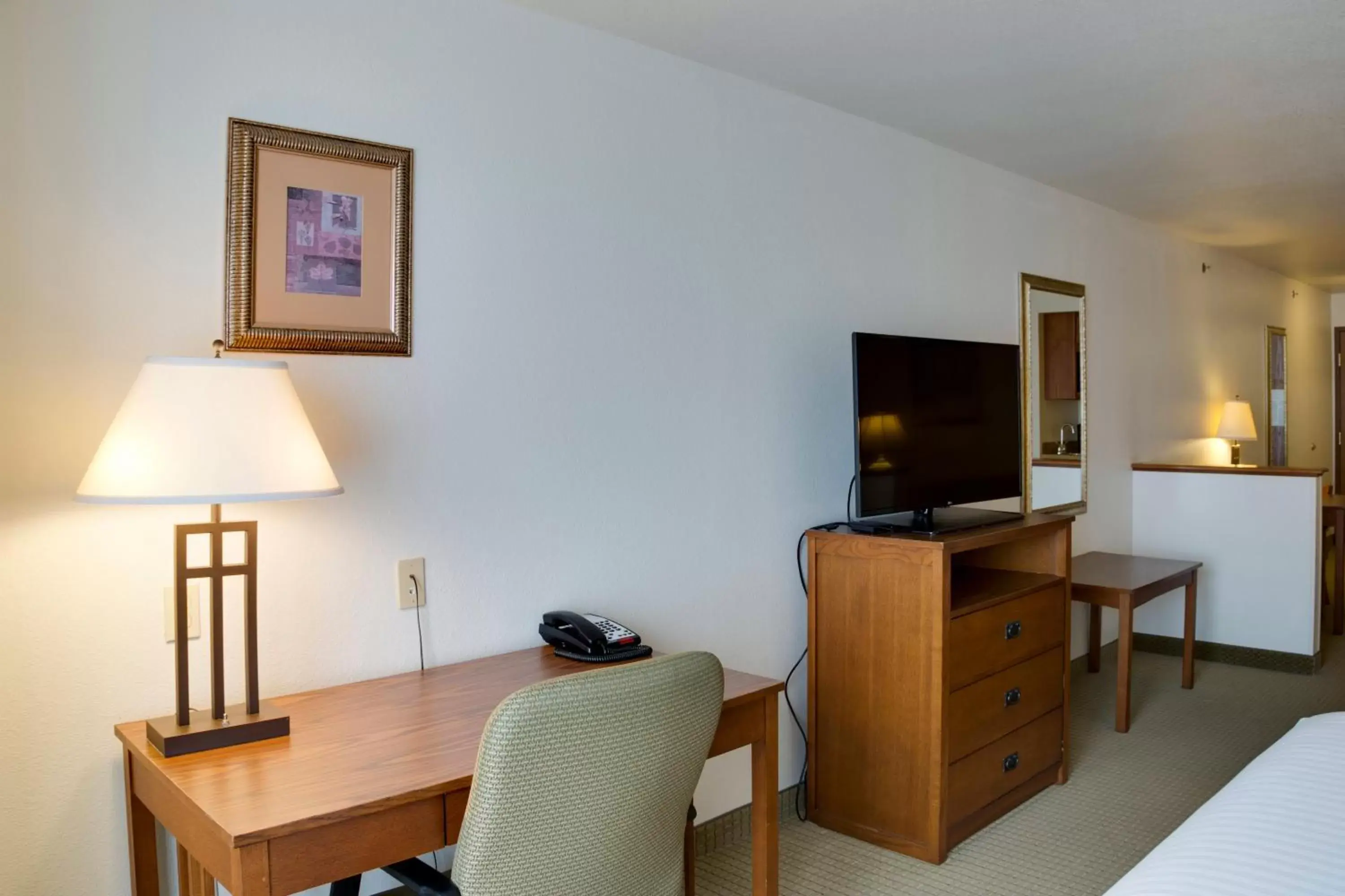 Bedroom, TV/Entertainment Center in Holiday Inn Express & Suites Jacksonville, an IHG Hotel