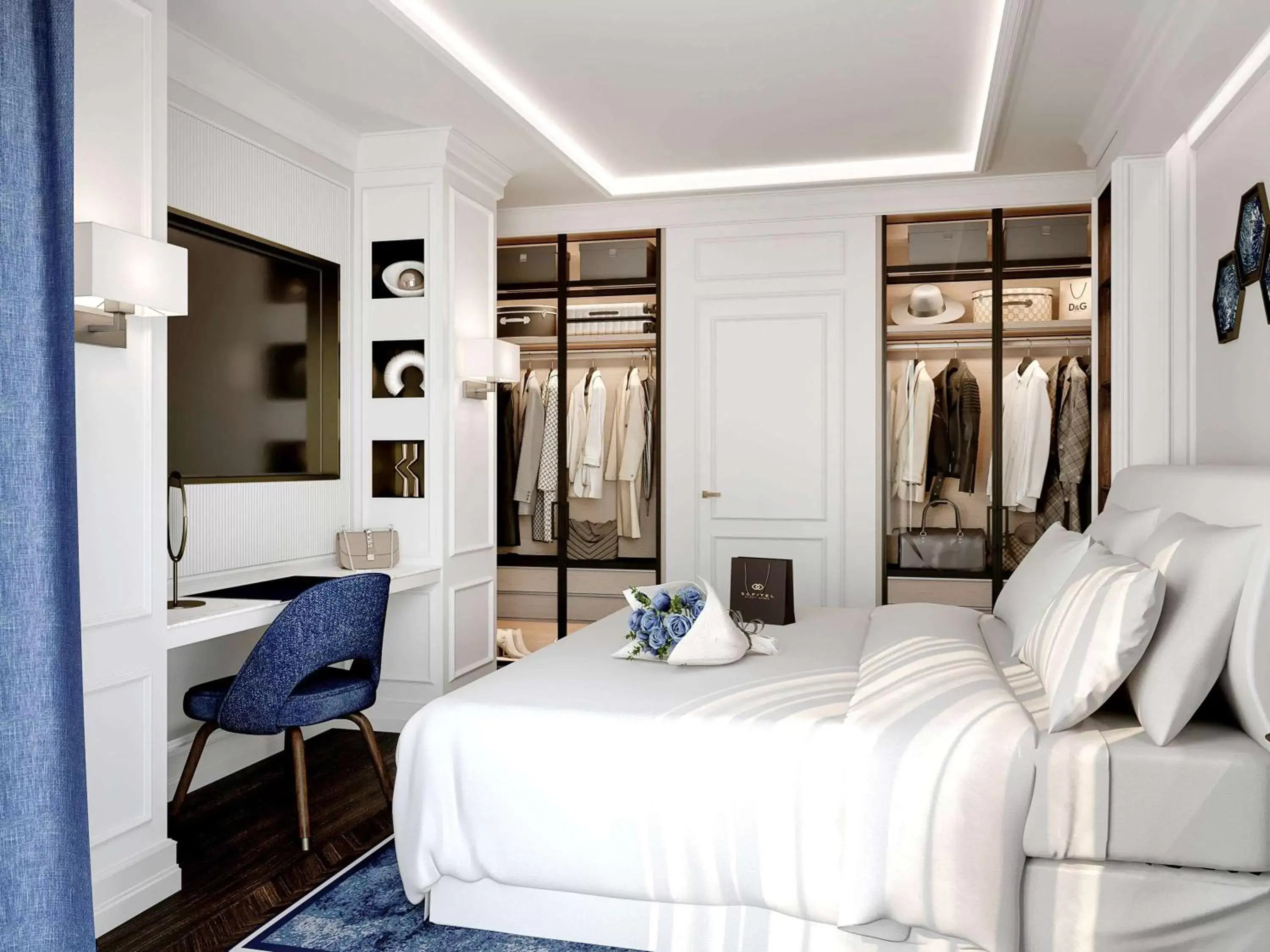 Bedroom in Sofitel Barcelona Skipper