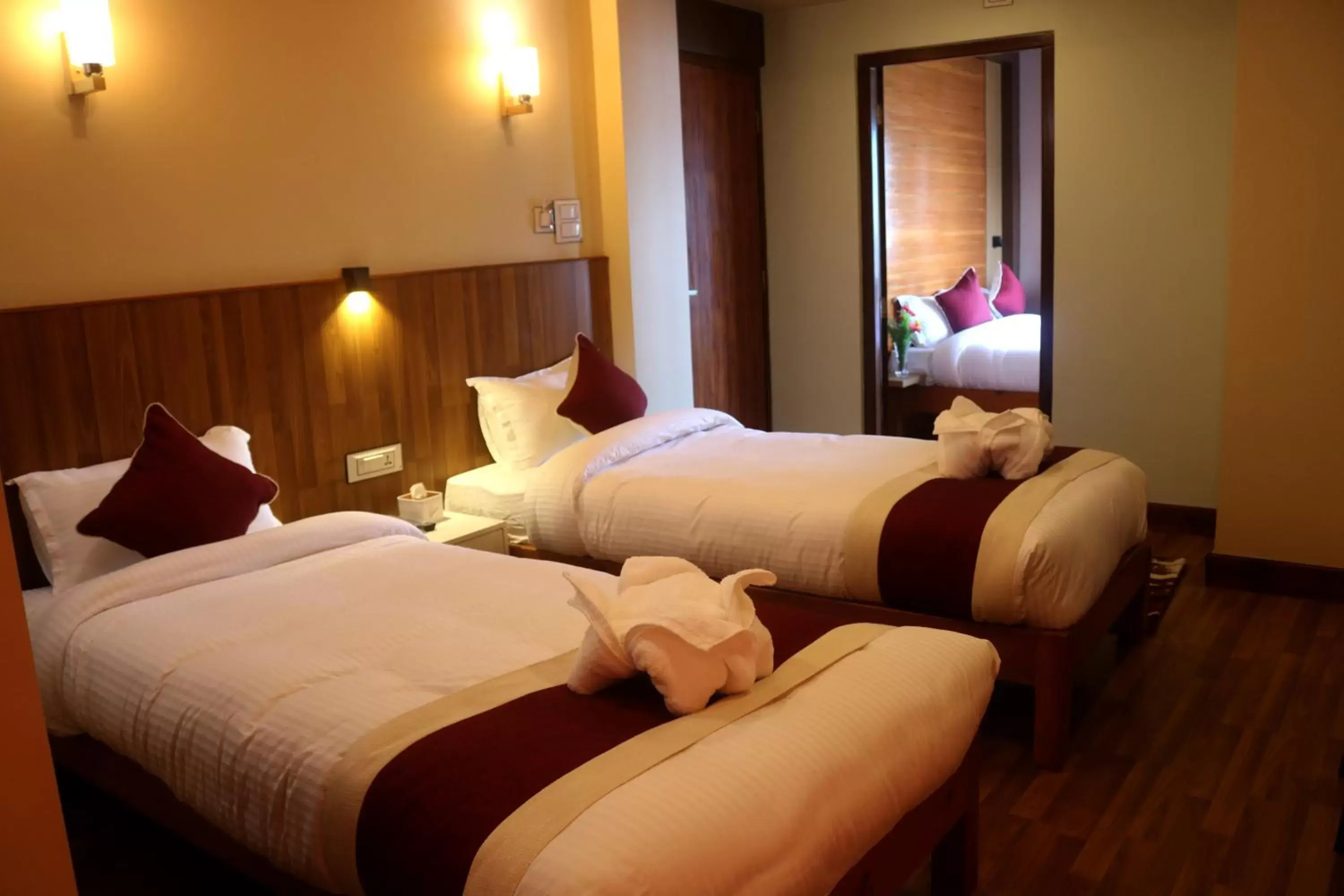 Deluxe Double or Twin Room with Balcony in Hotel Family Ties Pvt. Ltd. Deluxe Double or Twin Room with Balcony in Hotel Family Ties Pvt. Ltd.