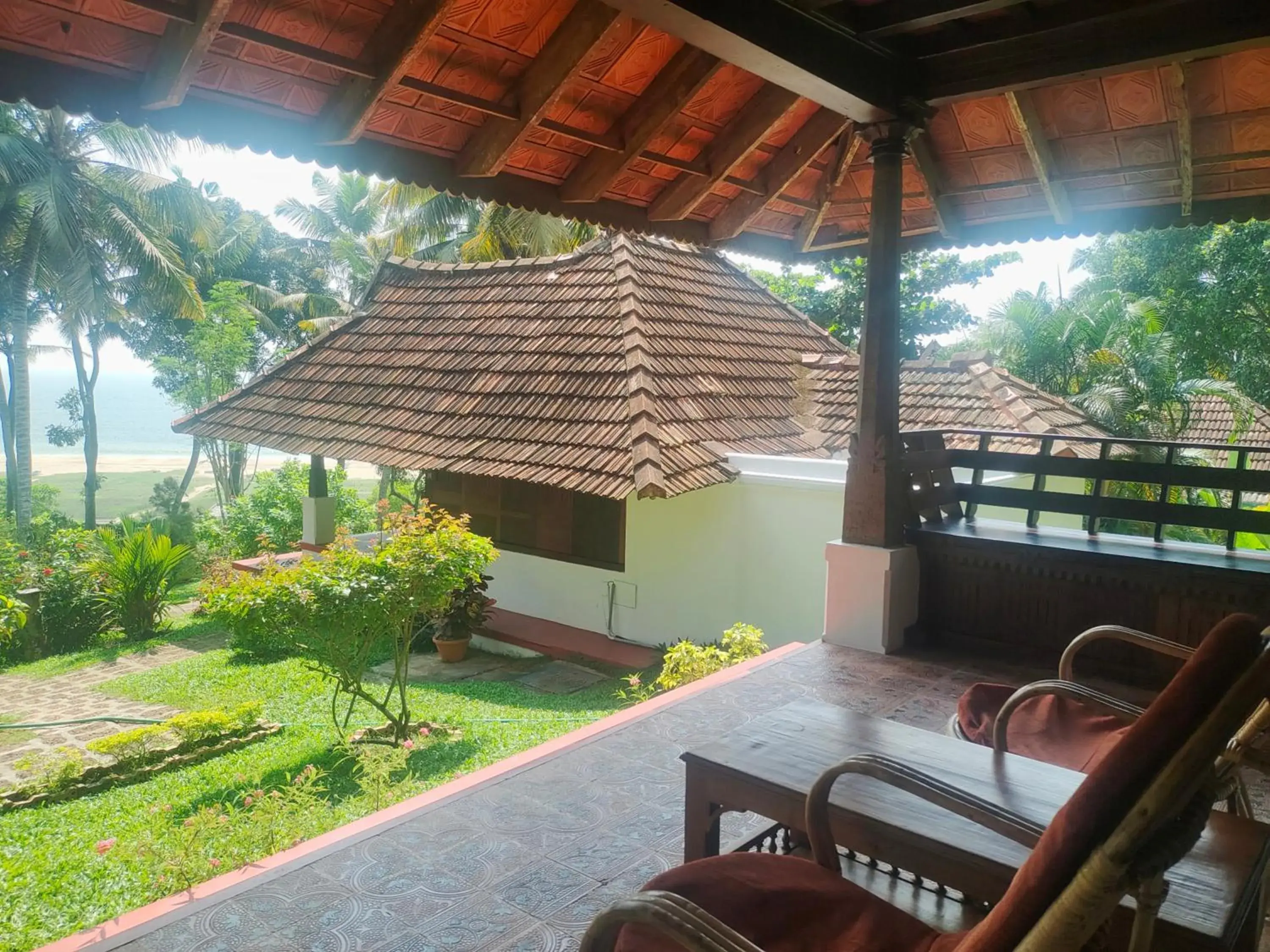 Seating area in The Travancore Heritage Beach Resort