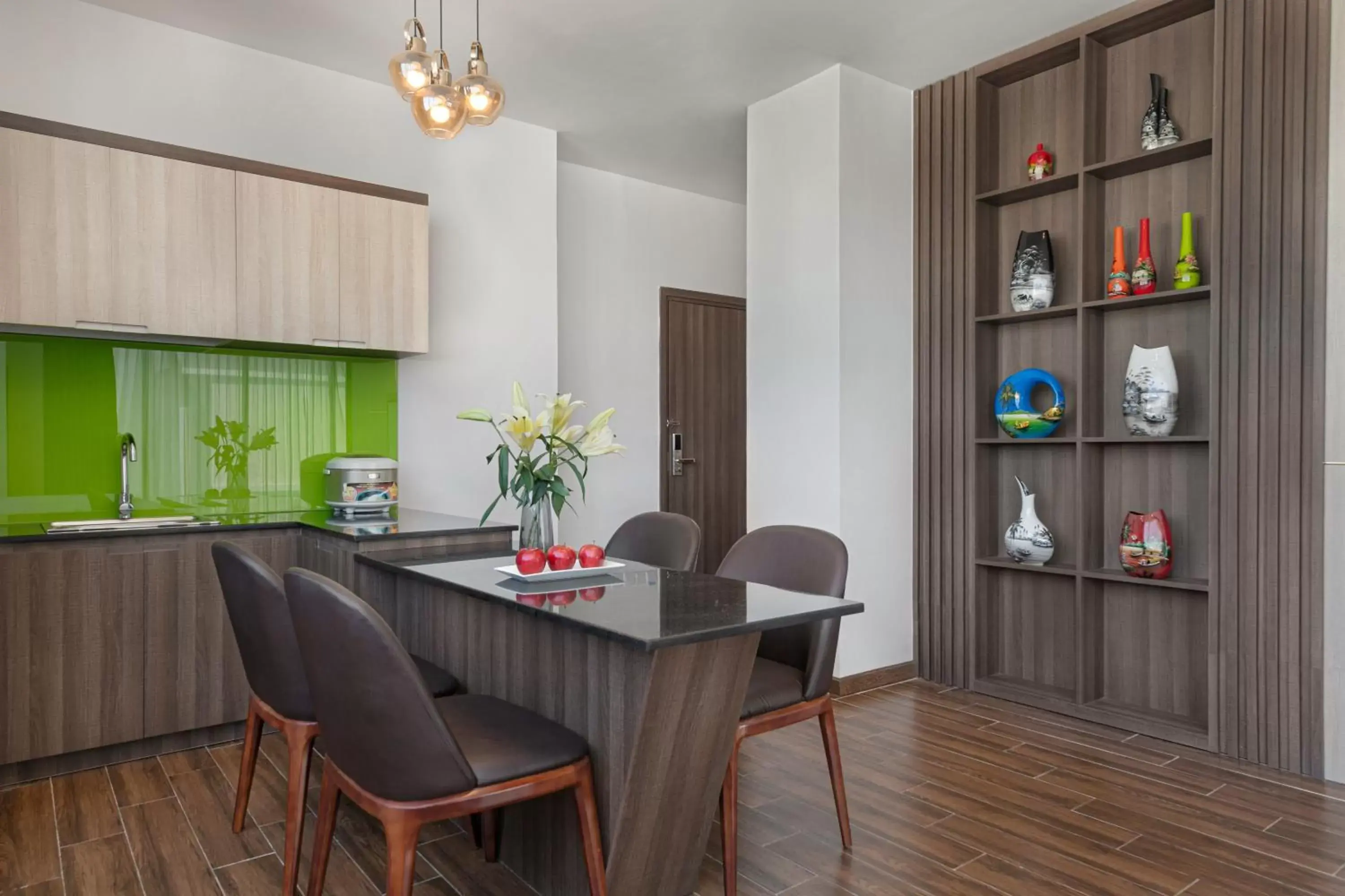 Kitchen or kitchenette, Dining Area in Atlantic Nha Trang Hotel