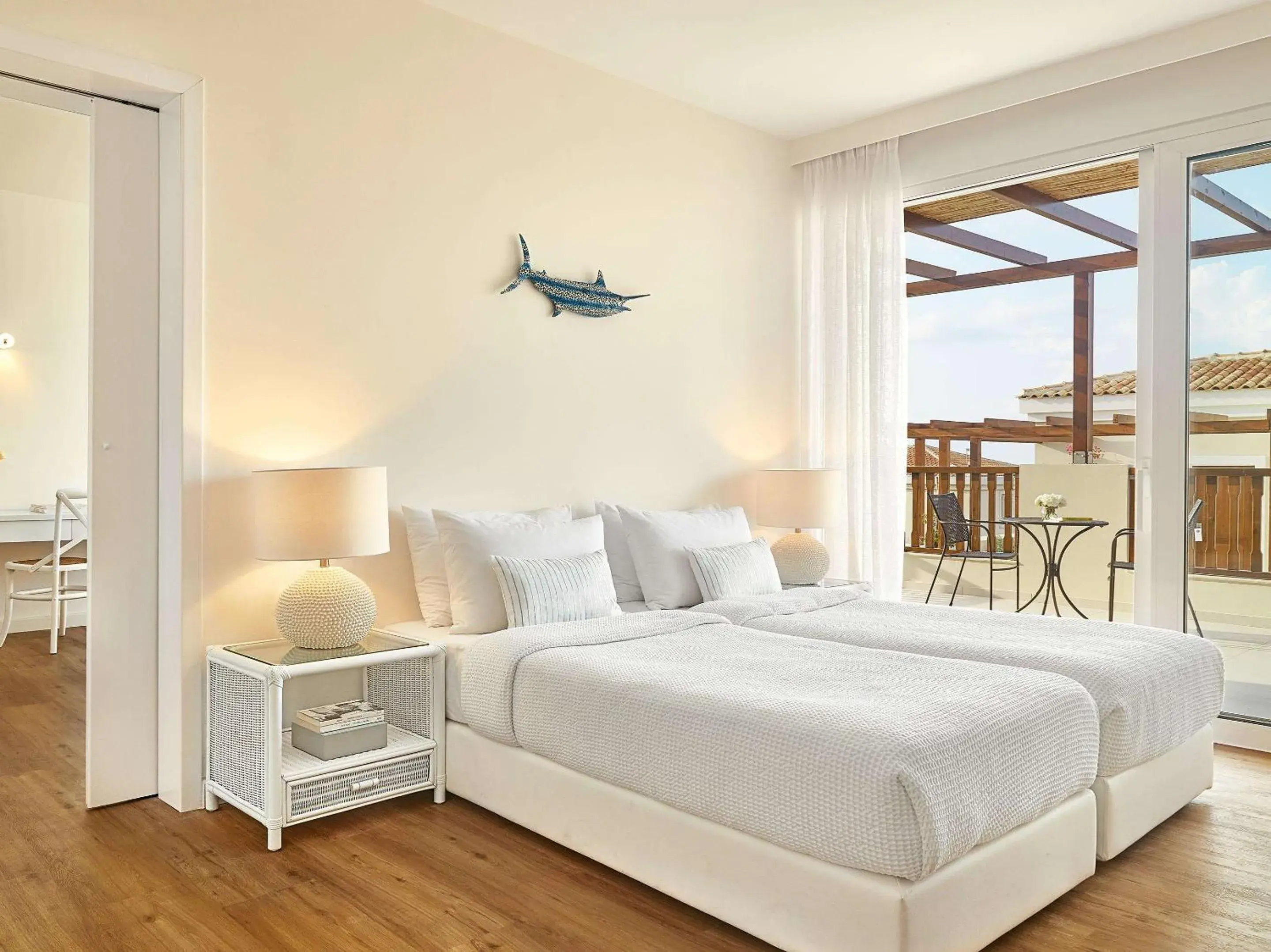 Bedroom, Bed in Grecotel Marine Palace & Aqua Park