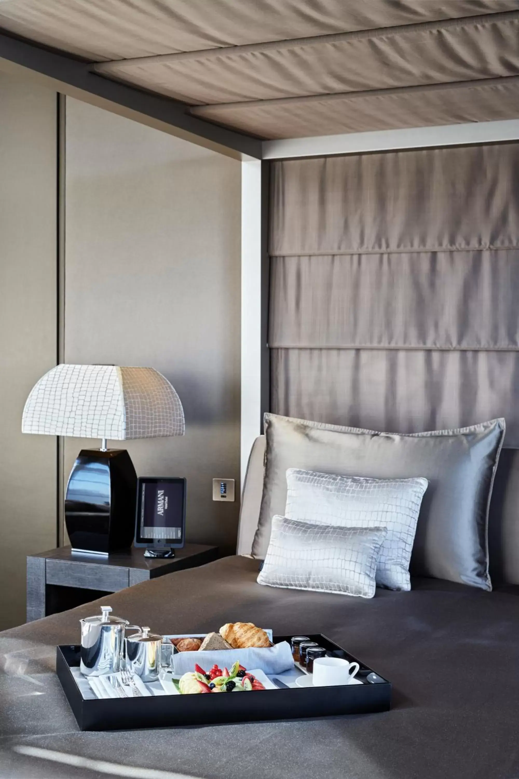 Bed in Armani Hotel Dubai