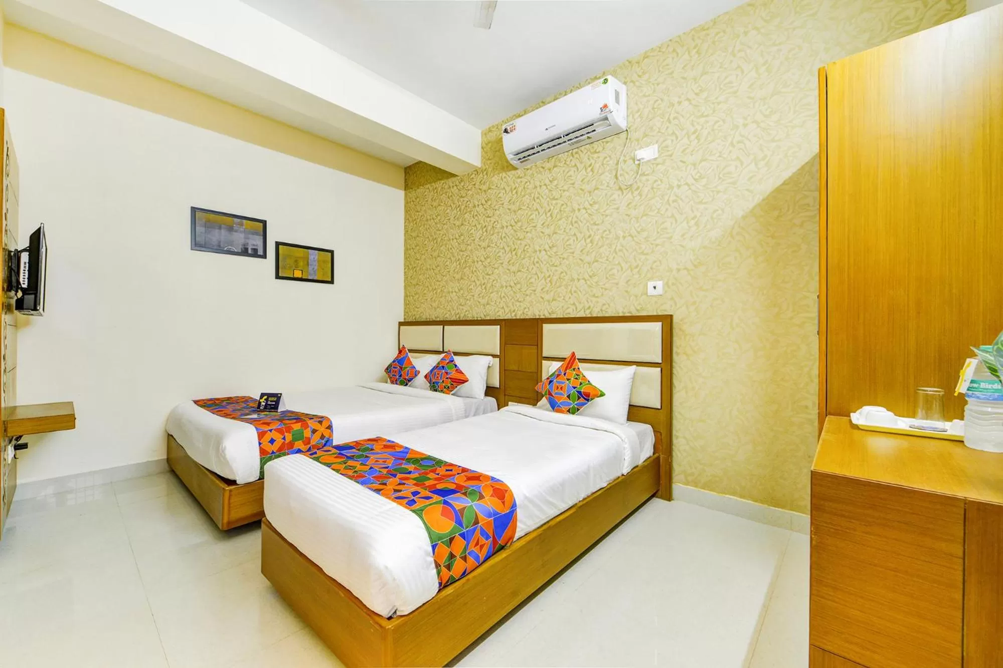 Bedroom, Bed in FabHotel Sky Bay Residency - Near Kodambakkam Railway Station
