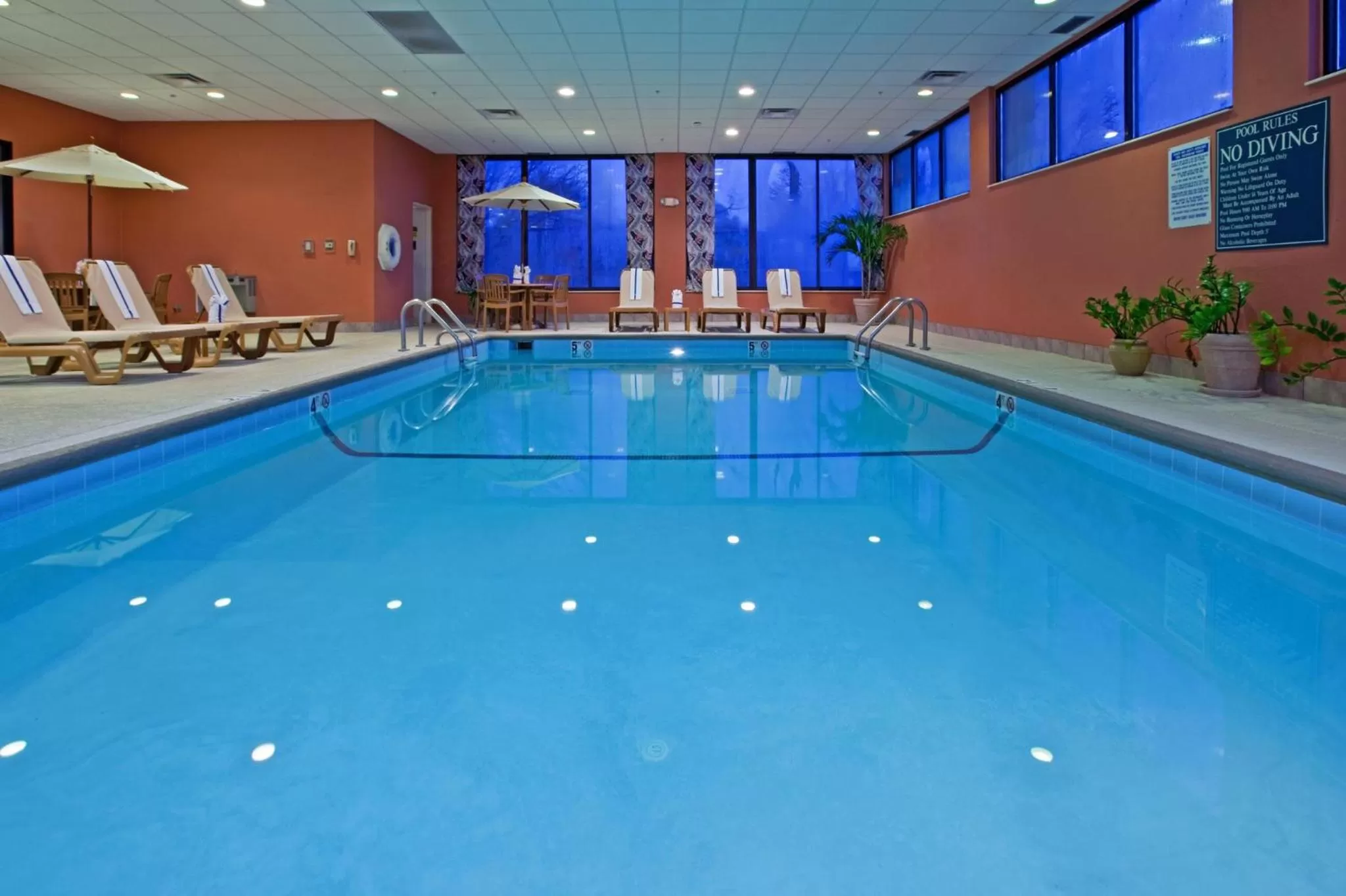 Pool view in Holiday Inn Express Indianapolis South by IHG