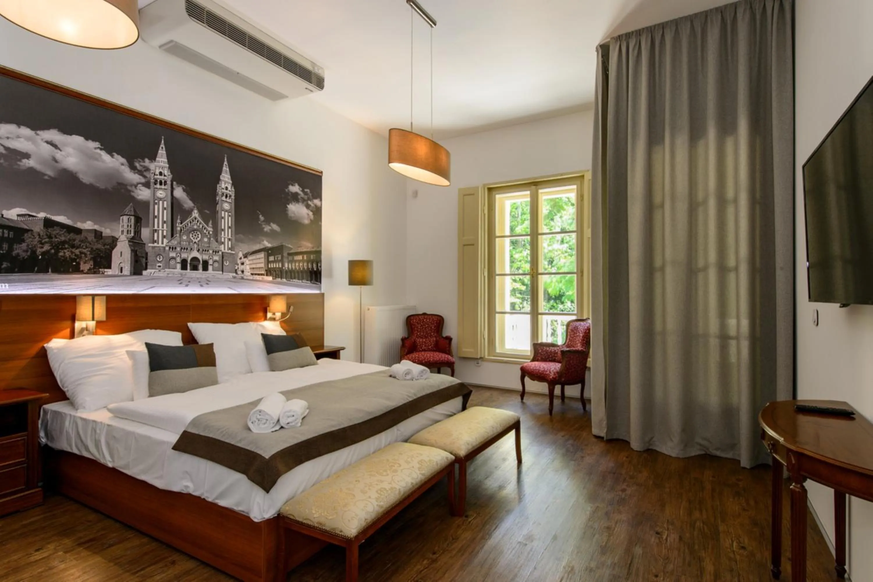 Bedroom, Bed in Klebelsberg Kastély Budapest