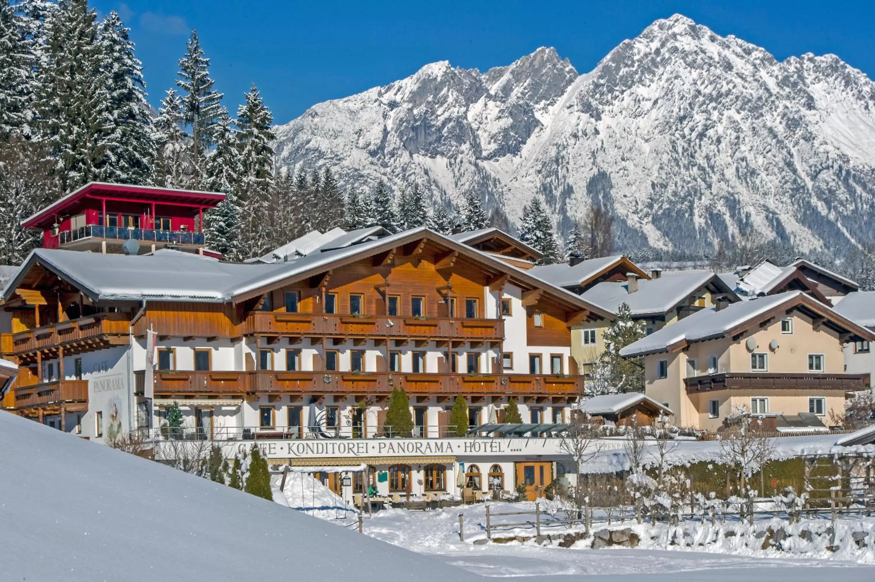 Property building, Winter in Hotel Alpenpanorama