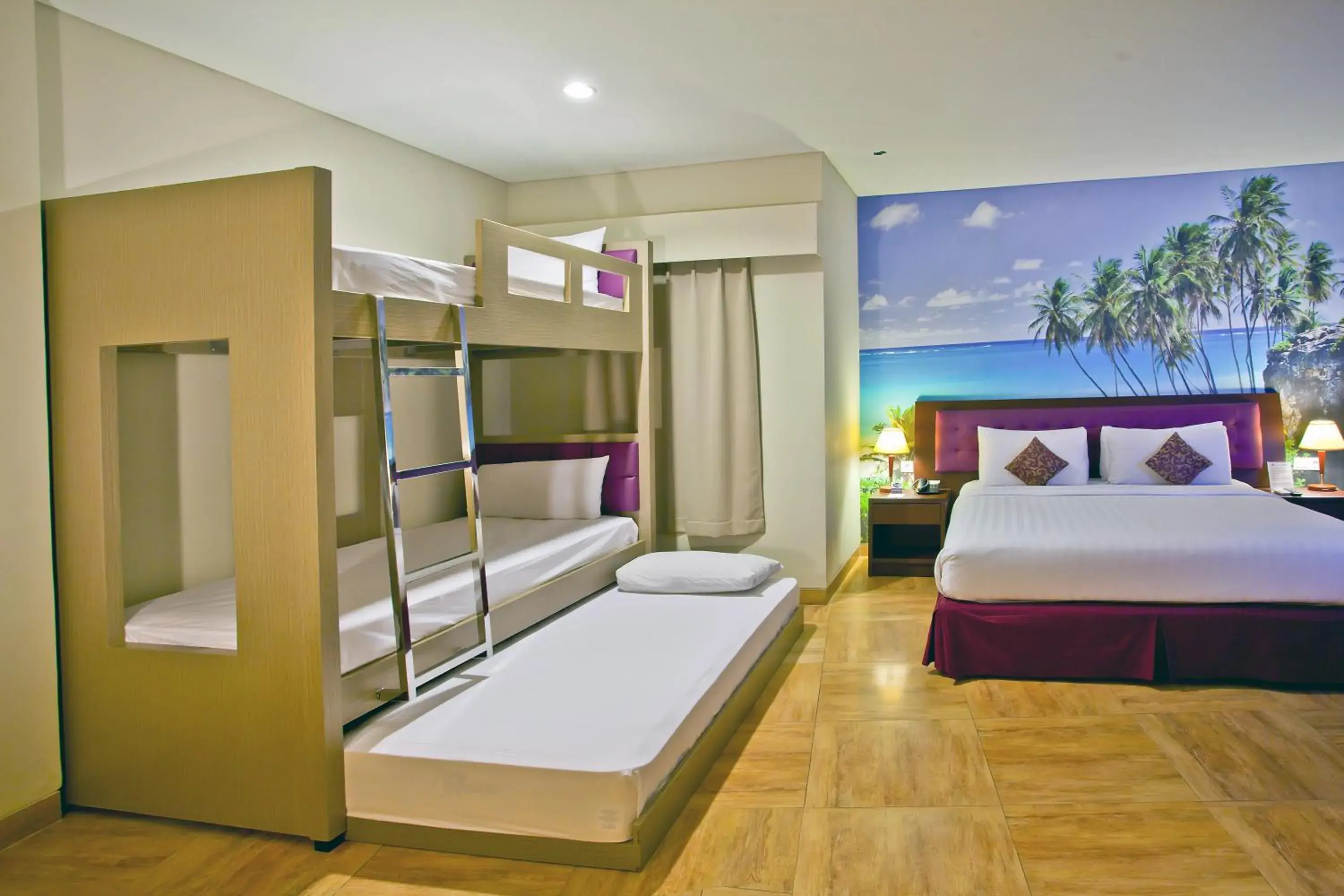 Family Room with Shower (5 People) and No Window in Kuta Central Park Hotel Family Room with Shower (5 People) and No Window in Kuta Central Park Hotel