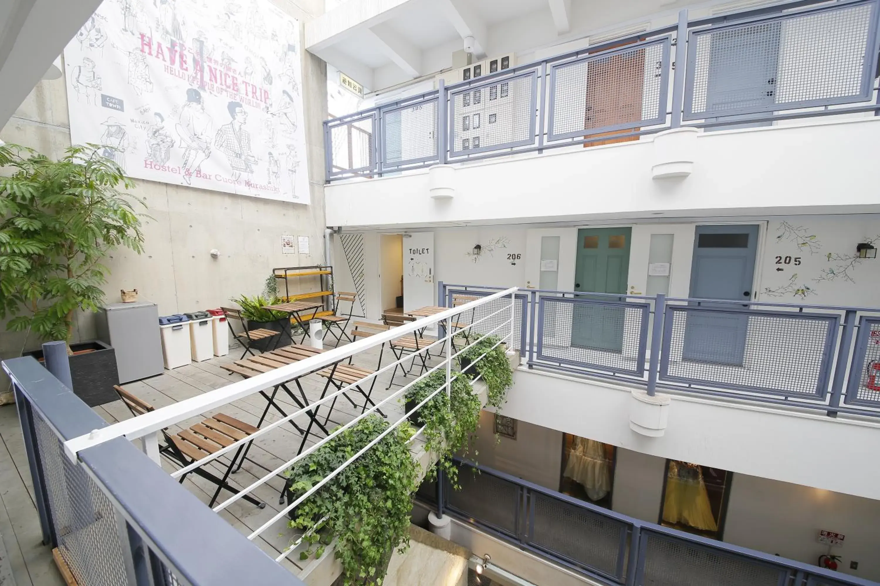 Balcony/Terrace in Hostel Cuore Kurashiki
