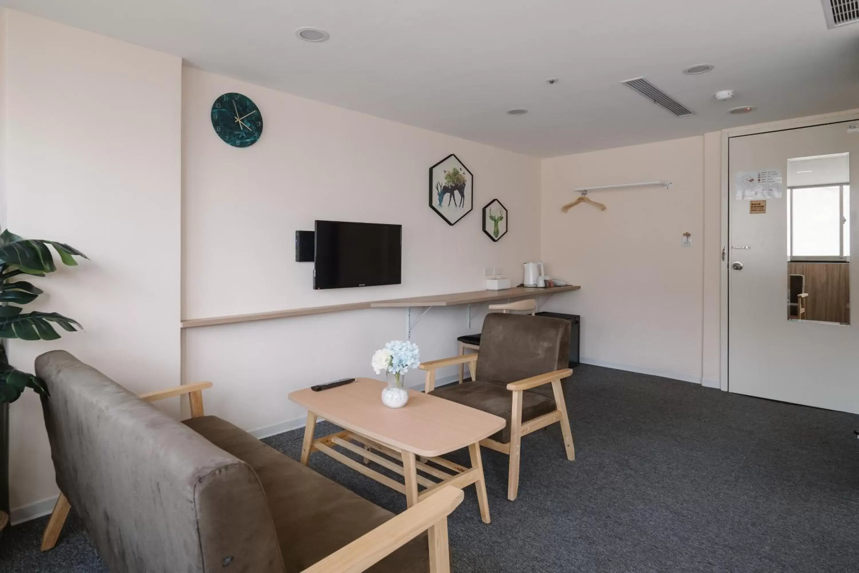 Decorative detail, TV/Entertainment Center in Hotel attic