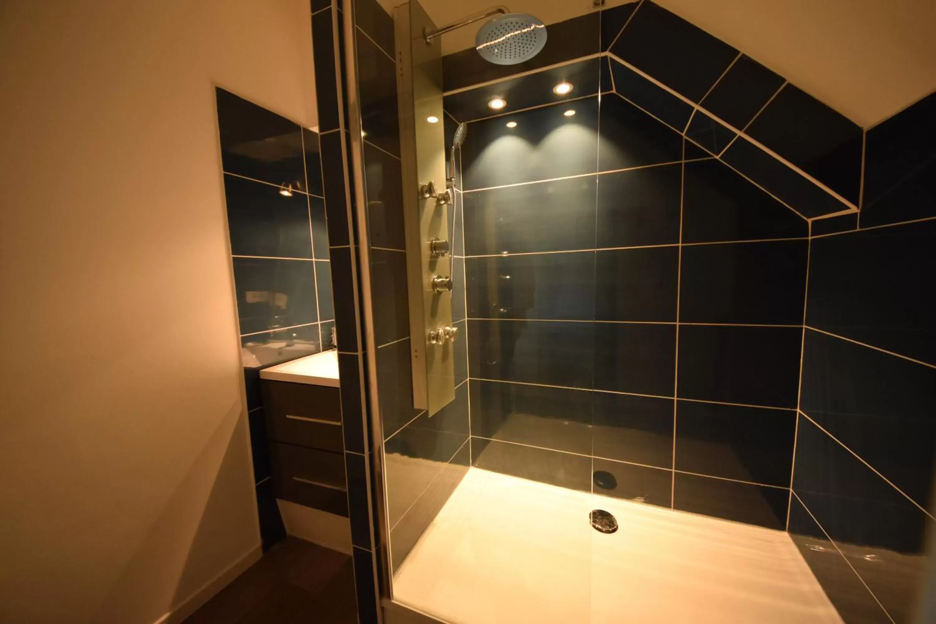 Shower, Bathroom in Chambres d'Hotes Lorengrain