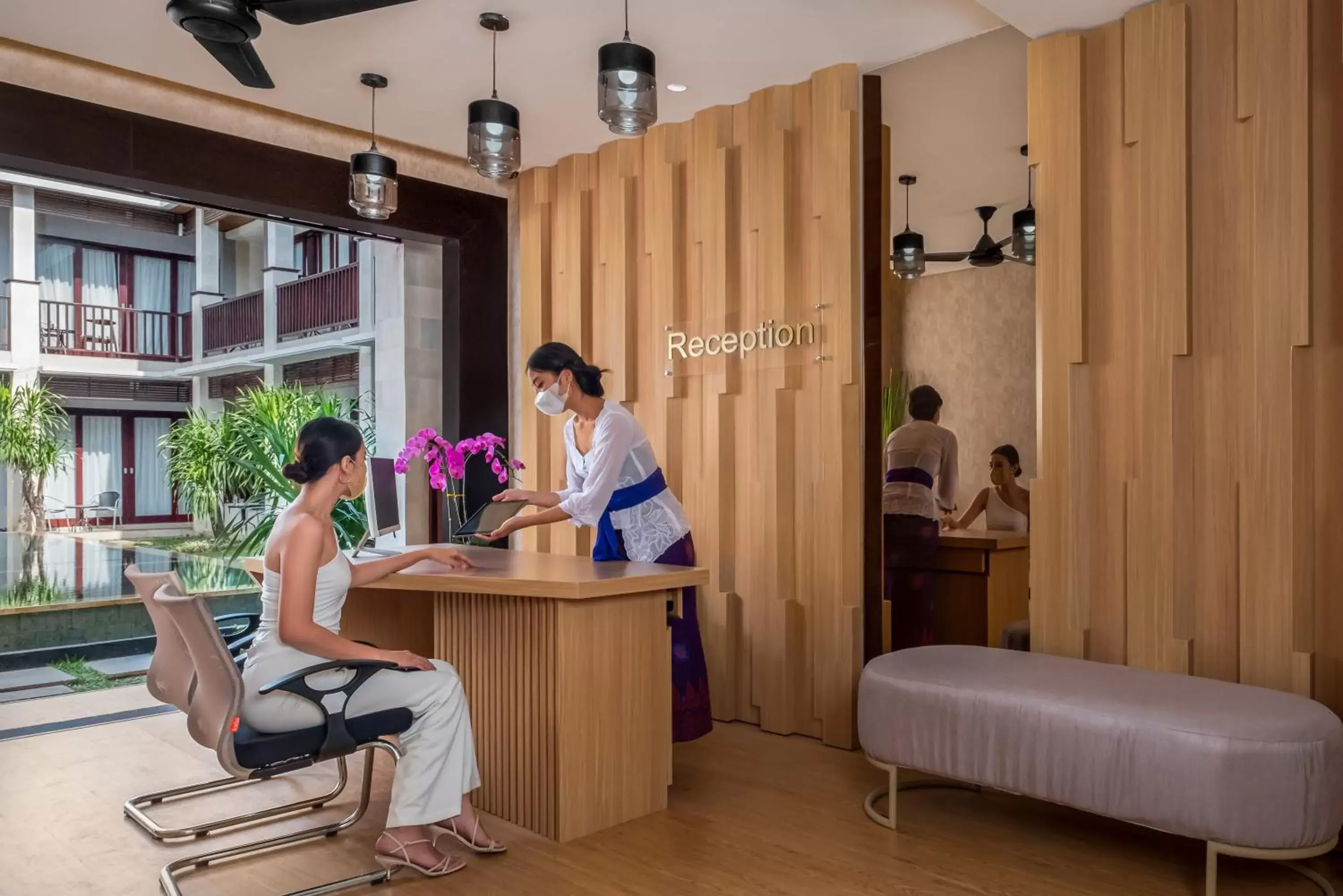 Lobby or reception in ABISHA Hotel Sanur