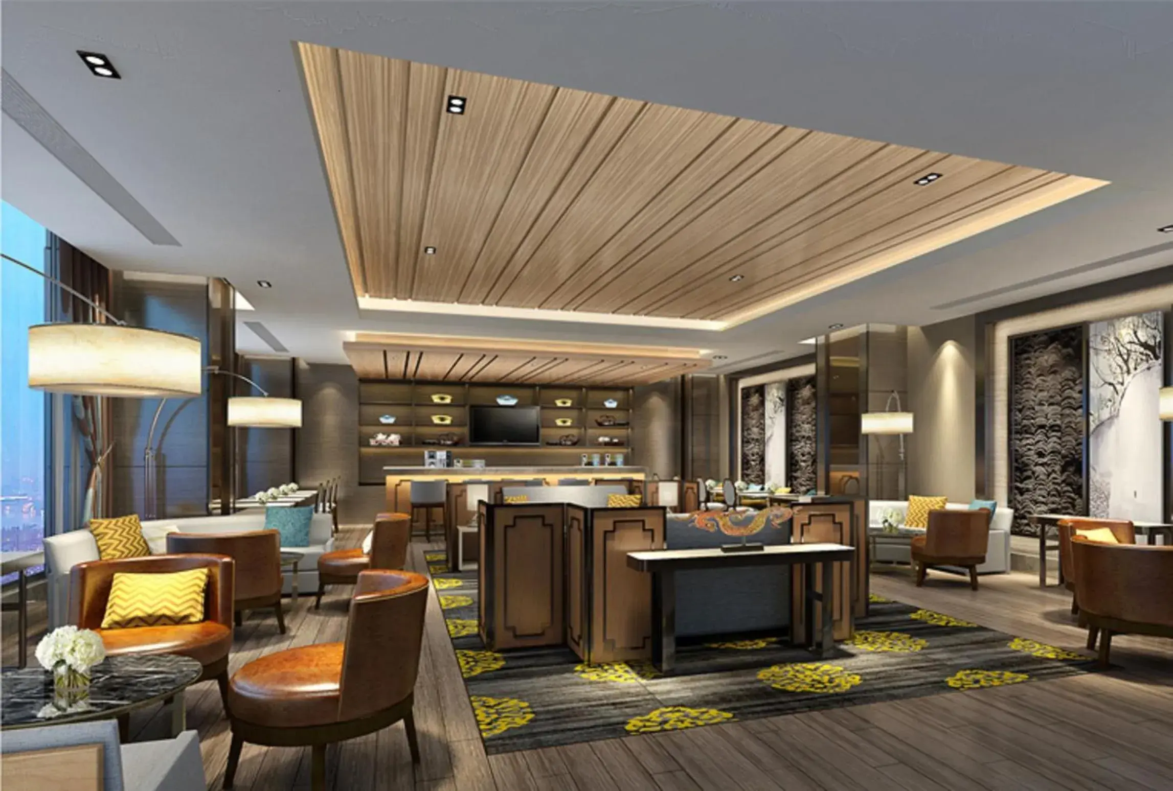 Lounge or bar in Somerset Swan Lake Hefei Lounge or bar in Somerset Swan Lake Hefei