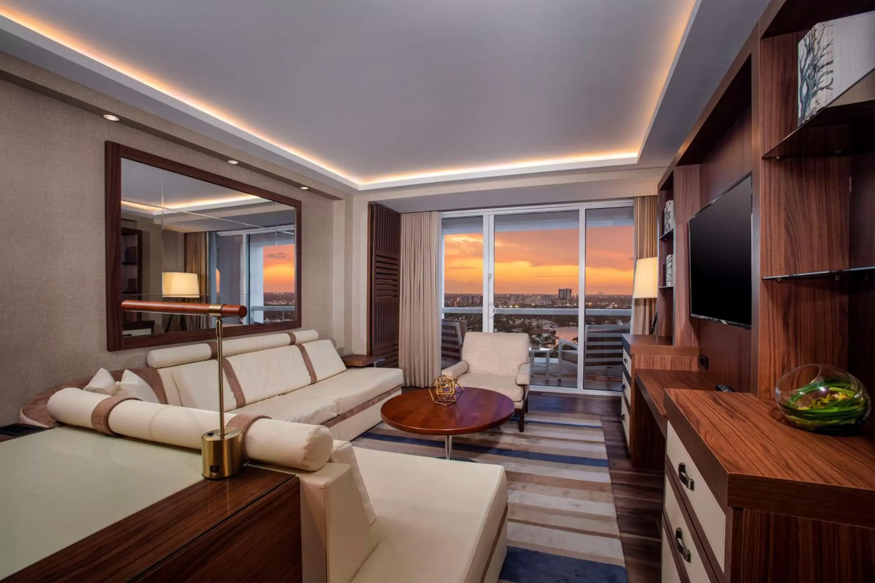 Living room, Seating Area in Conrad Fort Lauderdale Beach