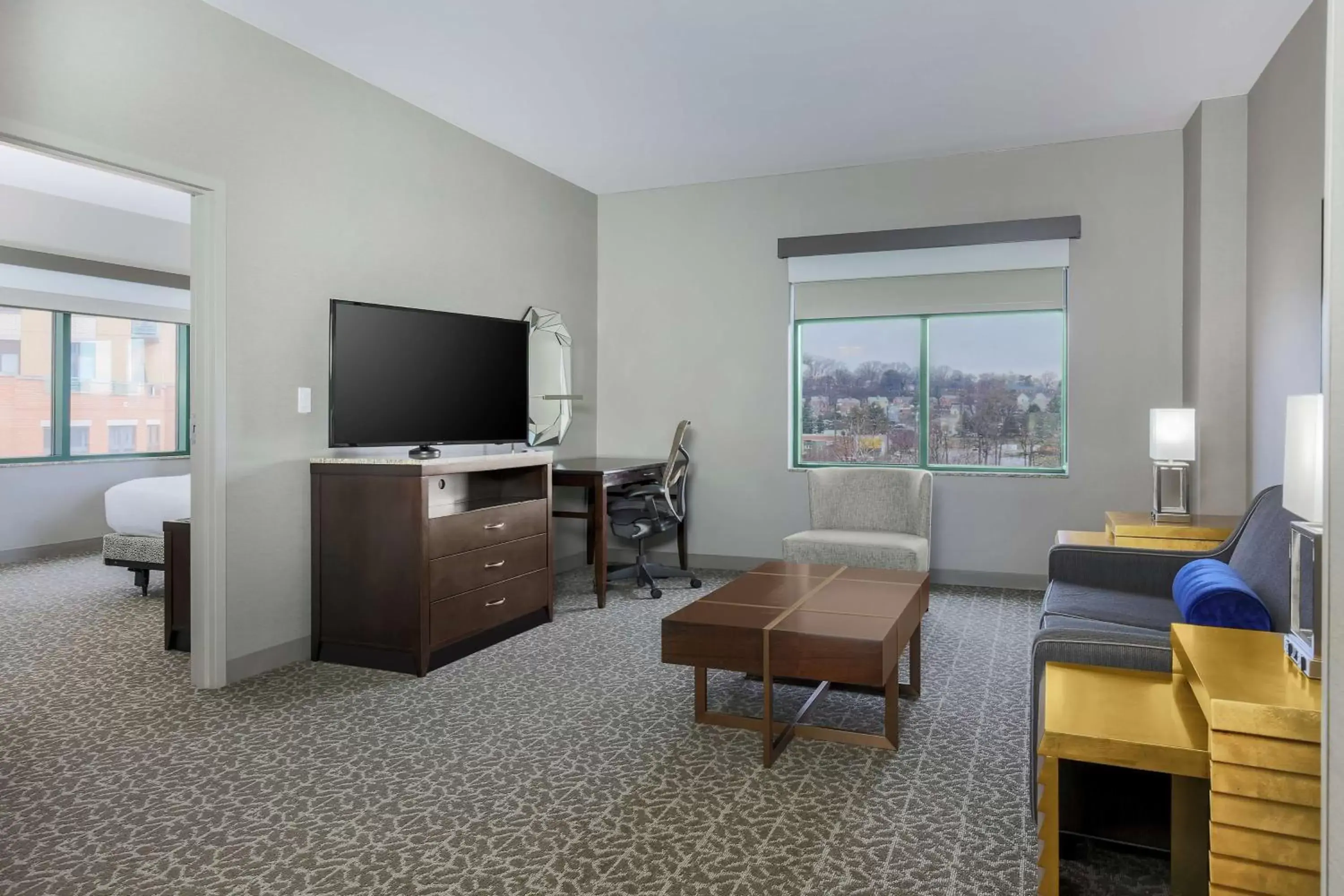 Bedroom, TV/Entertainment Center in Hilton Garden Inn Shirlington