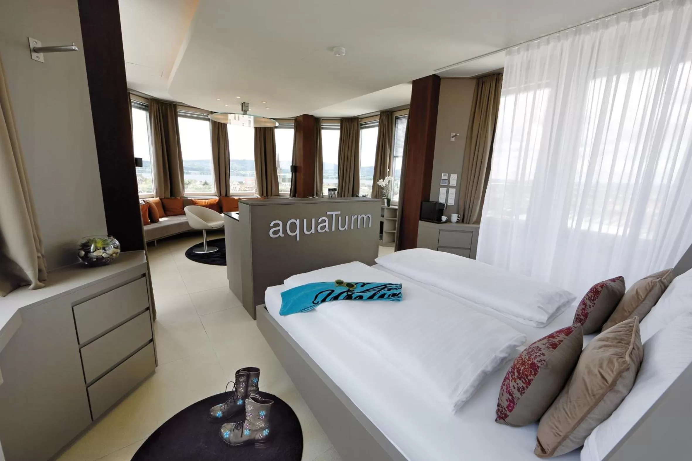 Bed in aquaTurm Hotel & Energie