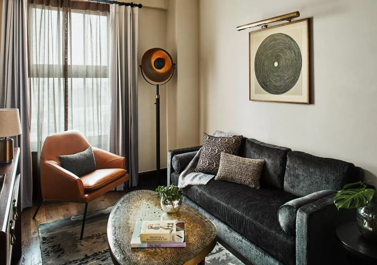 Living room in Hotel Figueroa, Unbound Collection by Hyatt