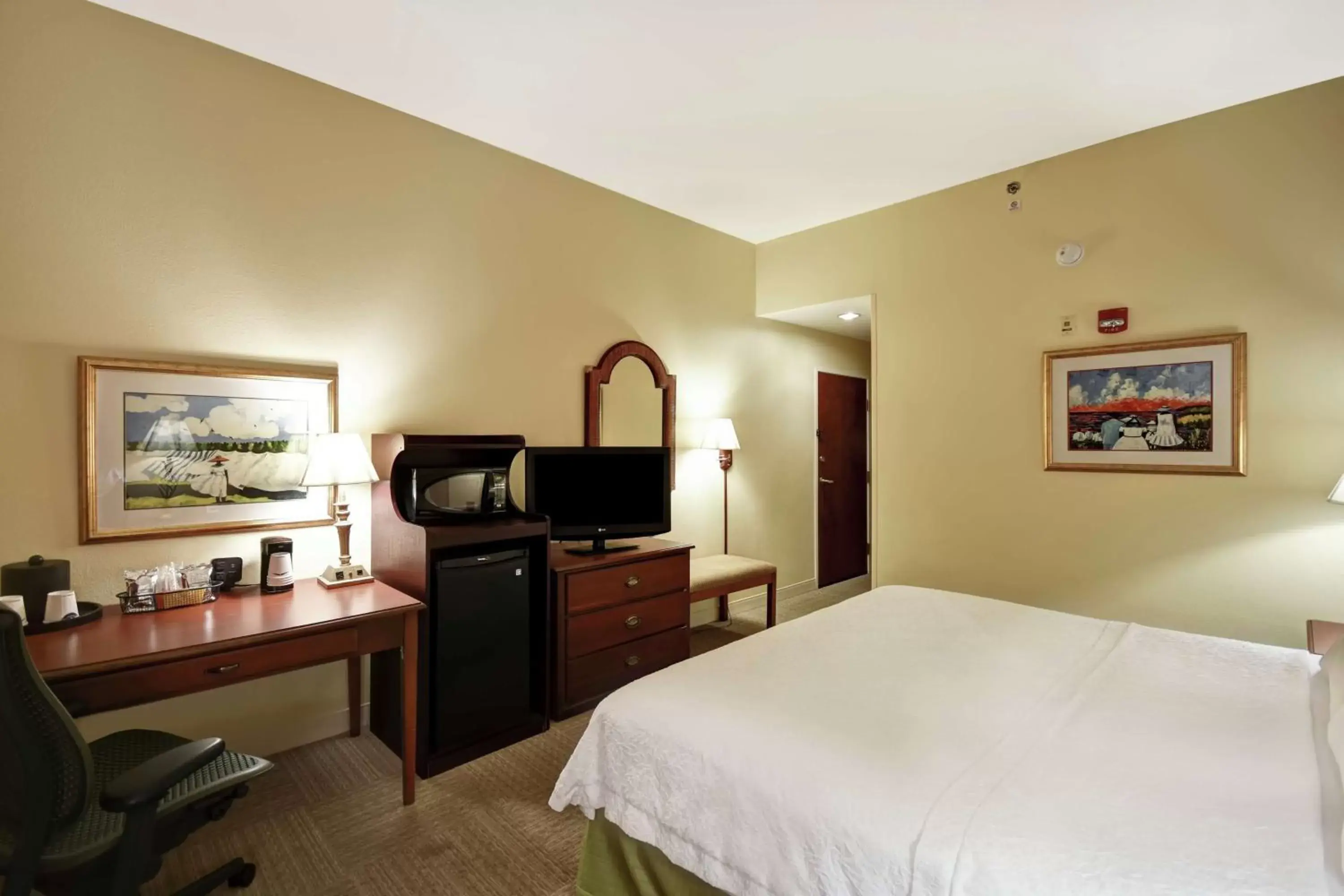 Bed, TV/Entertainment Center in Hampton Inn & Suites Charleston-West Ashley