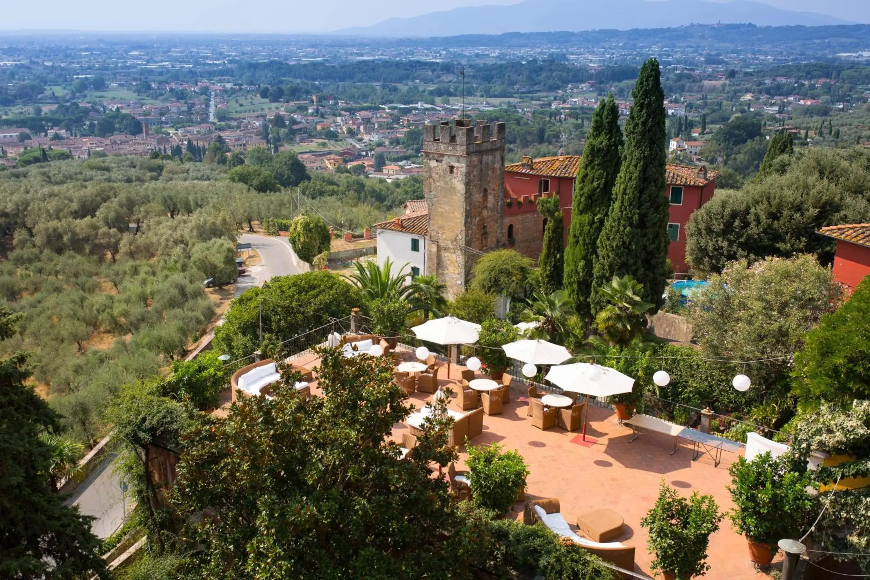 Garden view, Bird's-eye View in Hotel Villa Sermolli