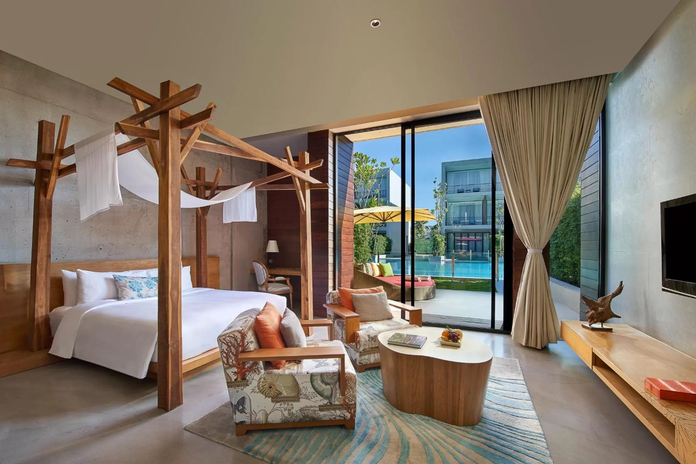 Living room, Bed in SO/ Sofitel Hua Hin