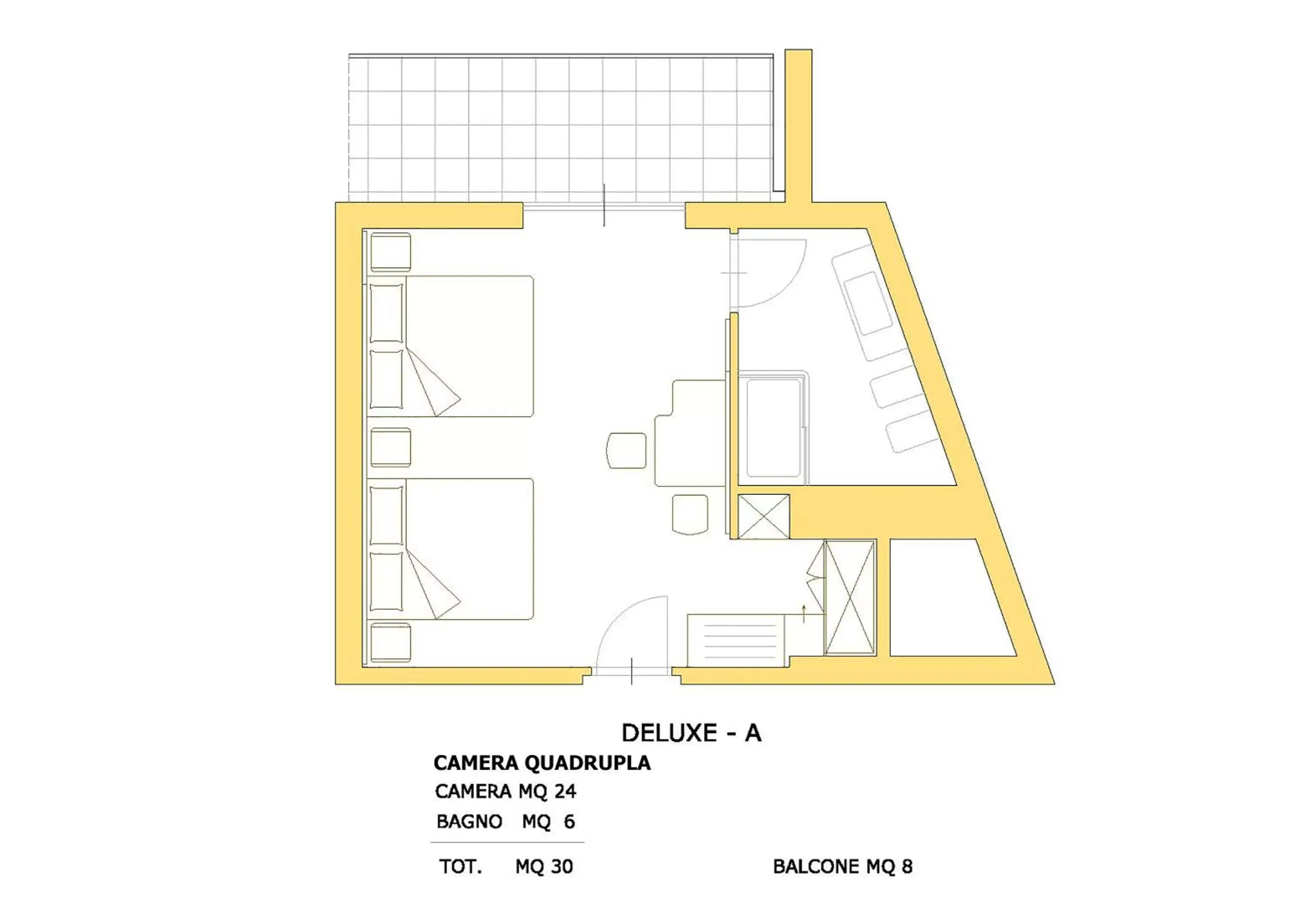 Photo of the whole room, Floor Plan in Hotel Aria