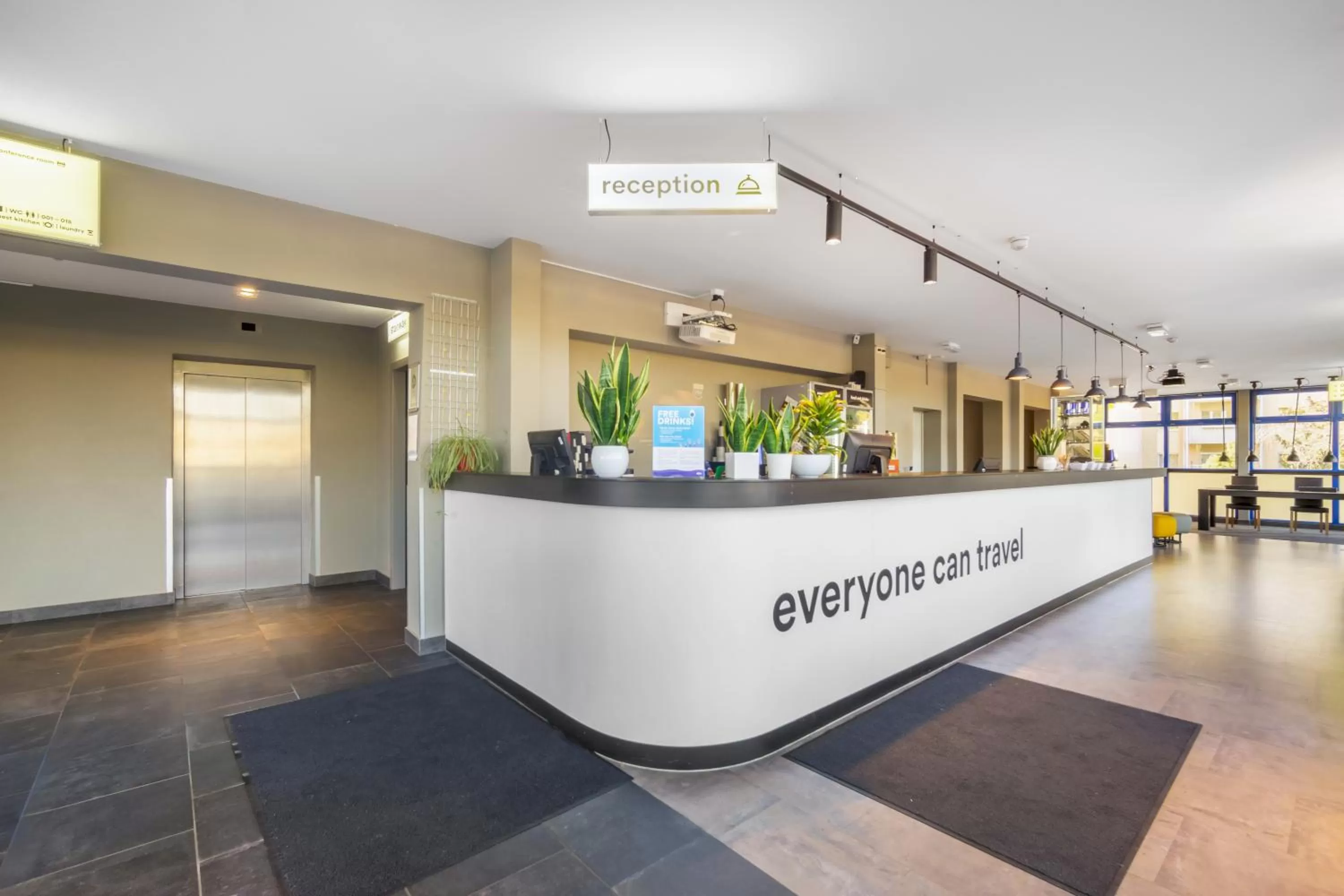 Lobby or reception in a&o Dresden Hauptbahnhof