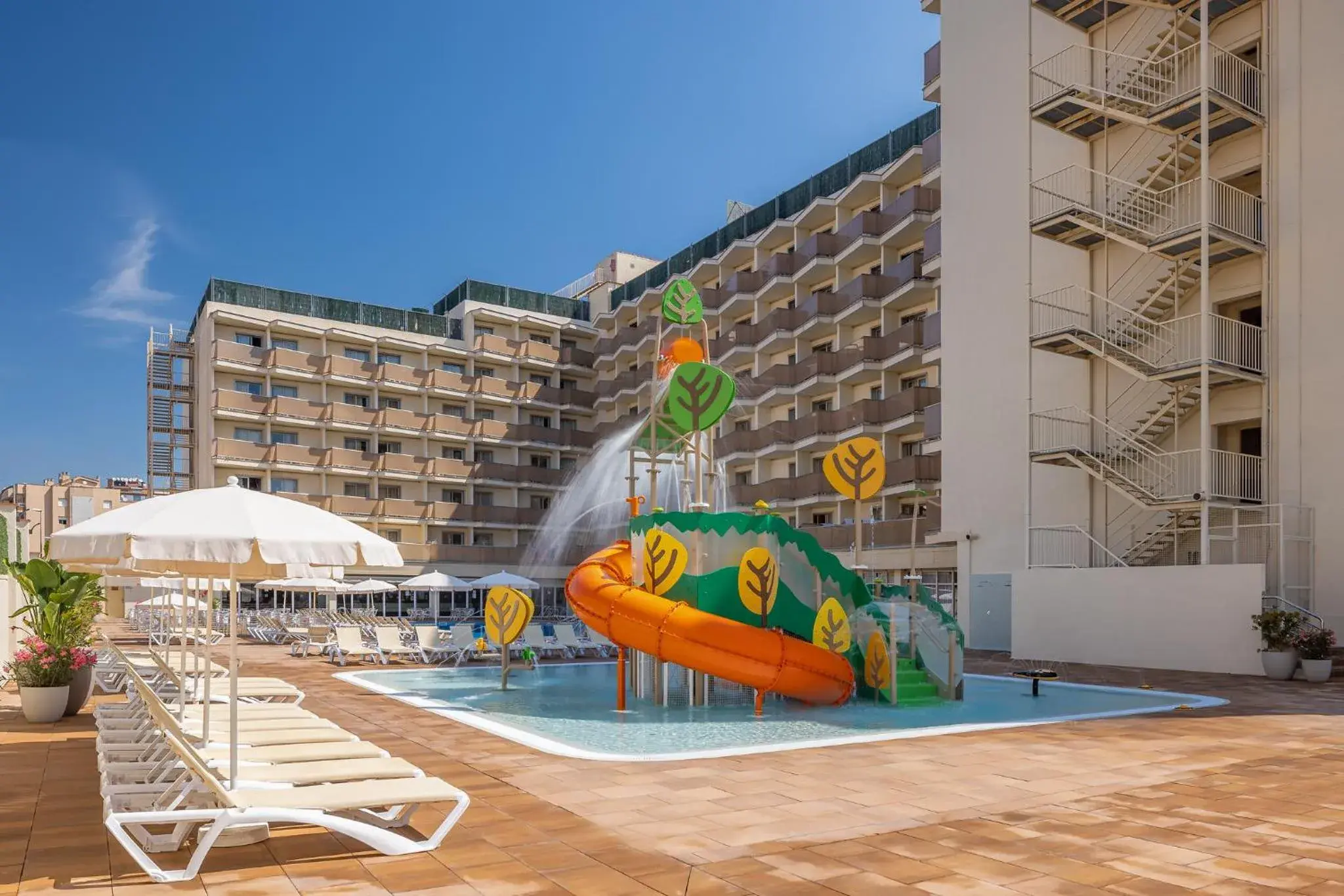 Pool view, Water Park in htop Royal Beach