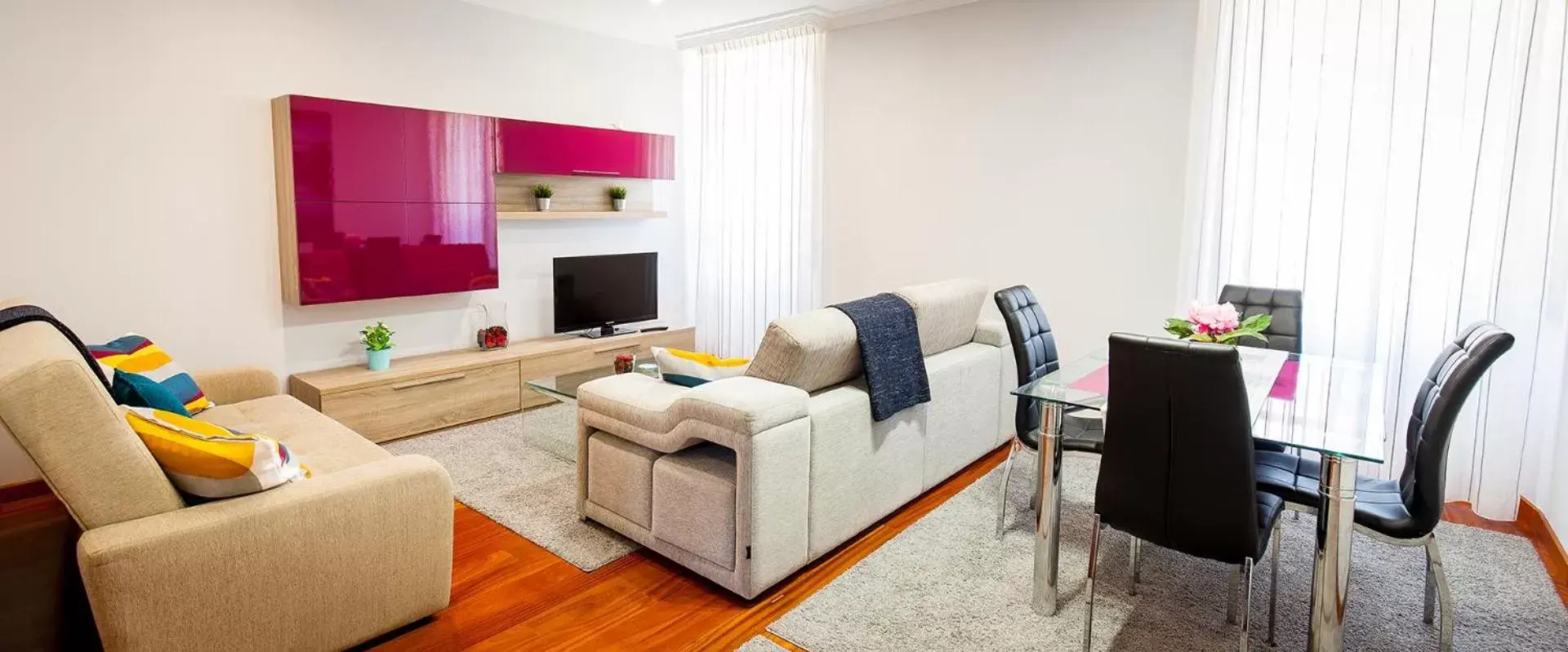 TV and multimedia, Seating Area in Apartamentos Villa Zoila Baiona