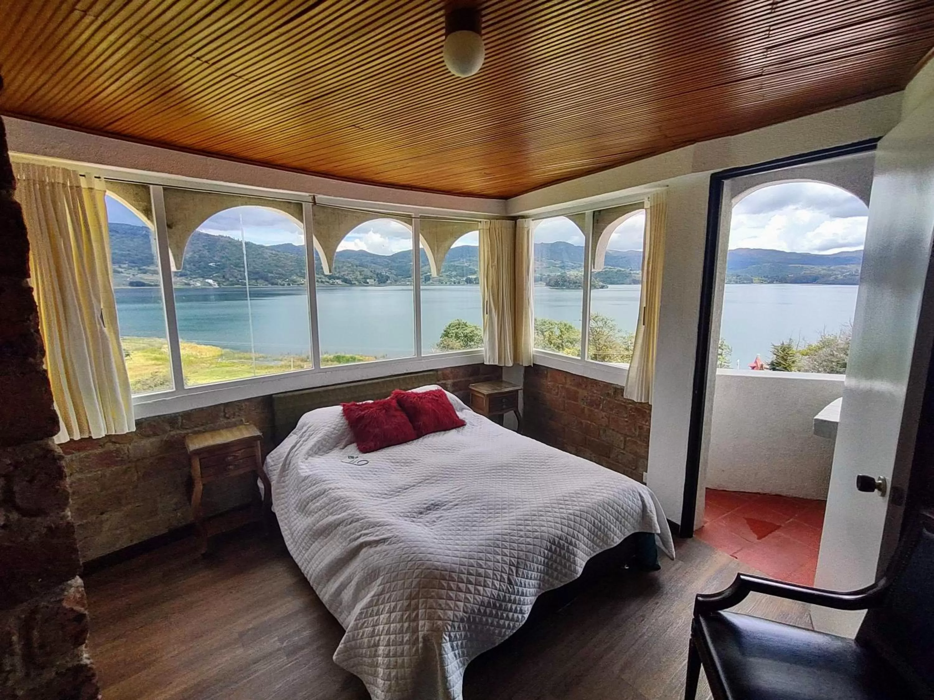 Bedroom, Bed in Refugio Génesis habitaciones Lago de Tota